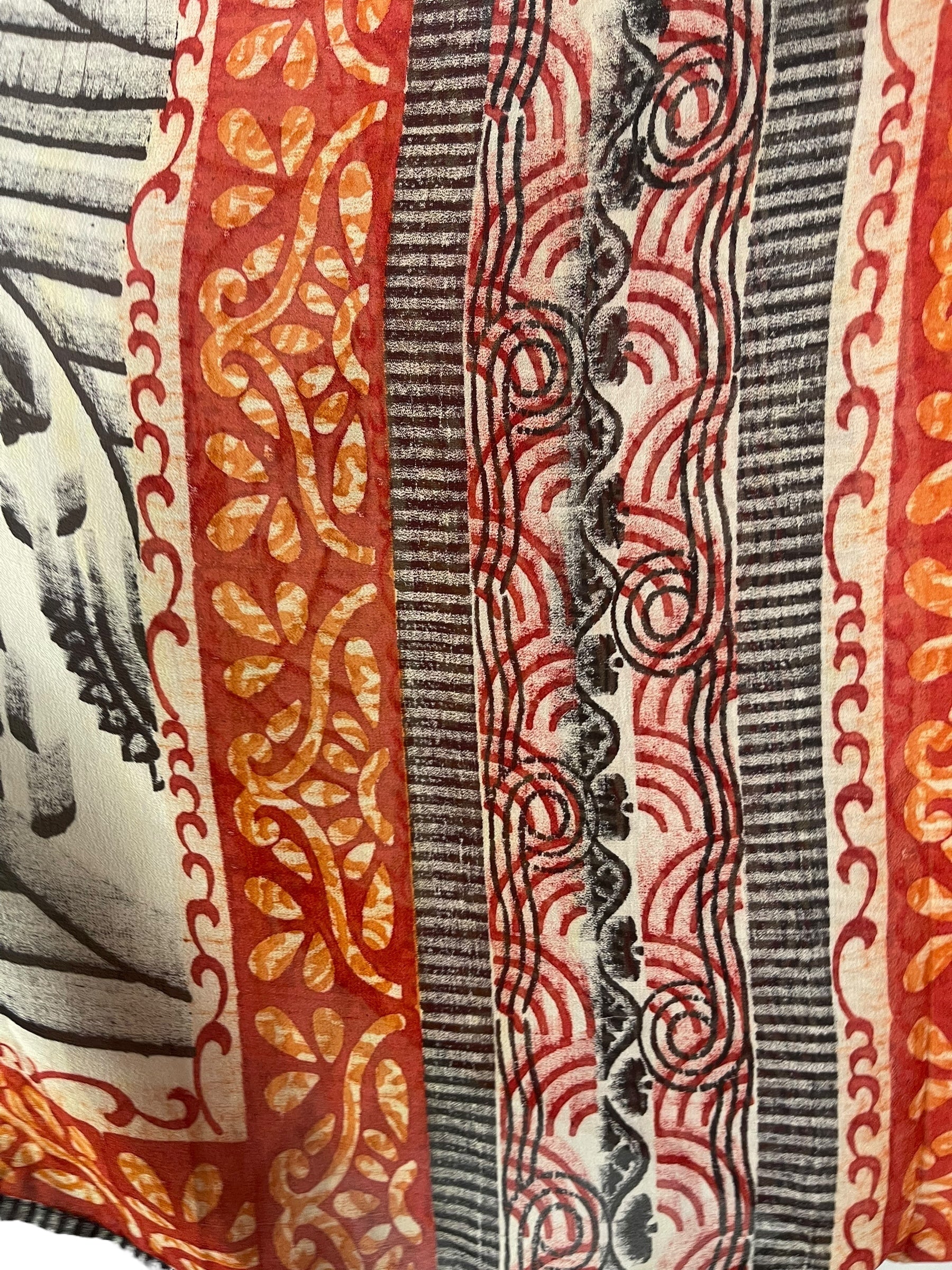 PRG8204 Sheer Wabi Sabi Pure Silk Kimono-Sleeved Top