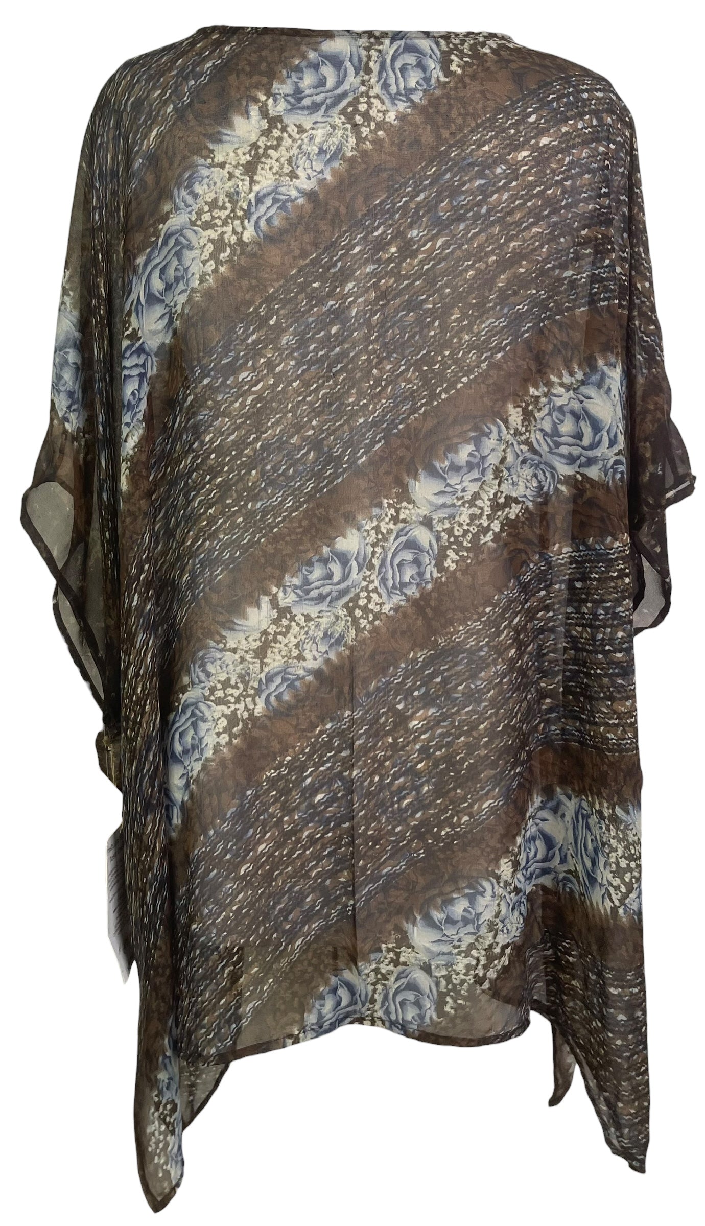 PRG8783 Sheer  Wabi Sabi Pure Silk Short Kaftan Tunic With Slits by 15 FEBRUARY 2026 – Handmade ethical Short Kaftan from sariKNOTsari using upcycled silk. Designed in Canada for travel and slow fashion, loved from Toronto to LA to Sydney.