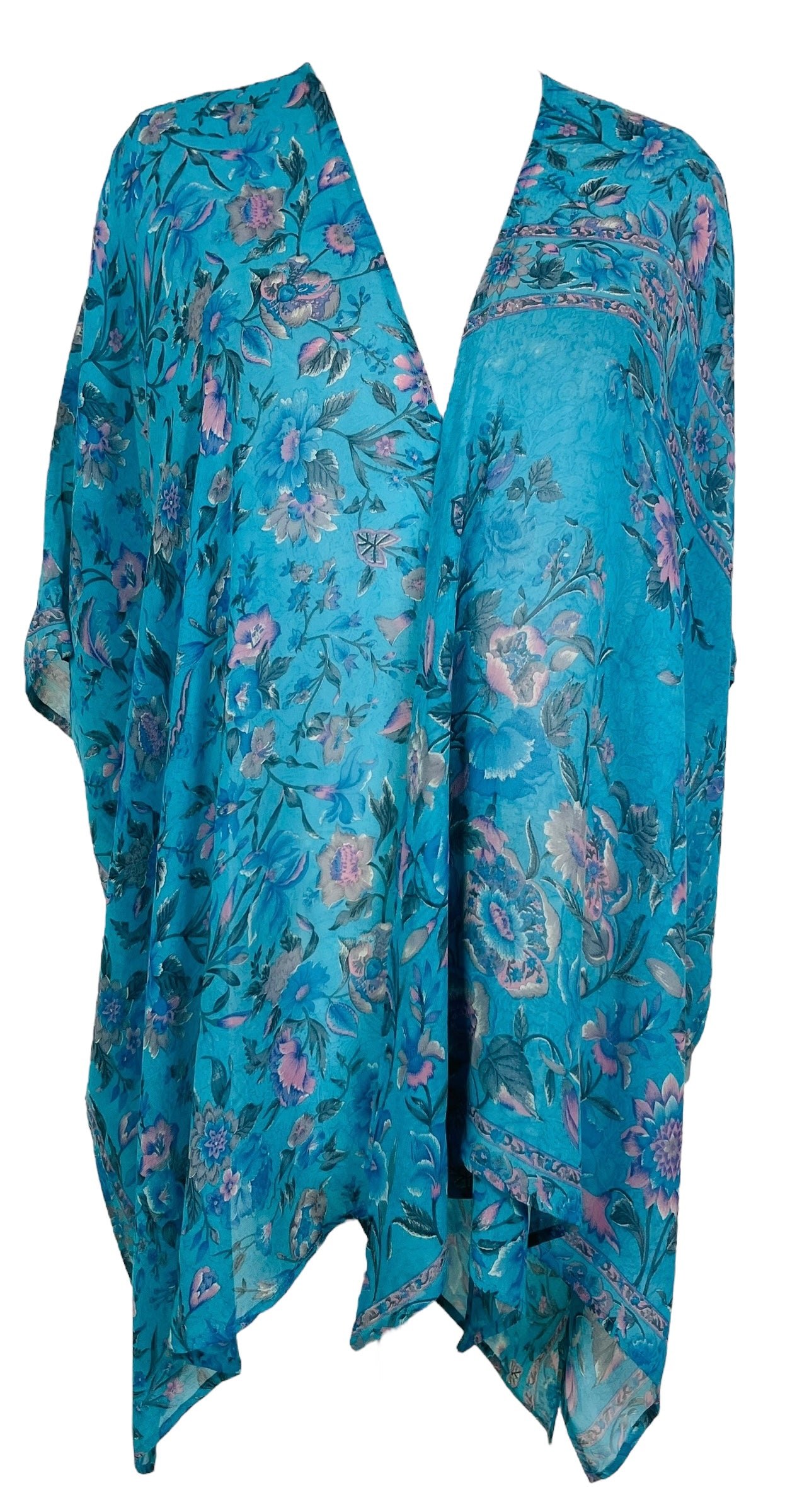 PRG7589 Sheer Wabi Sabi Pure Silk Cardigan