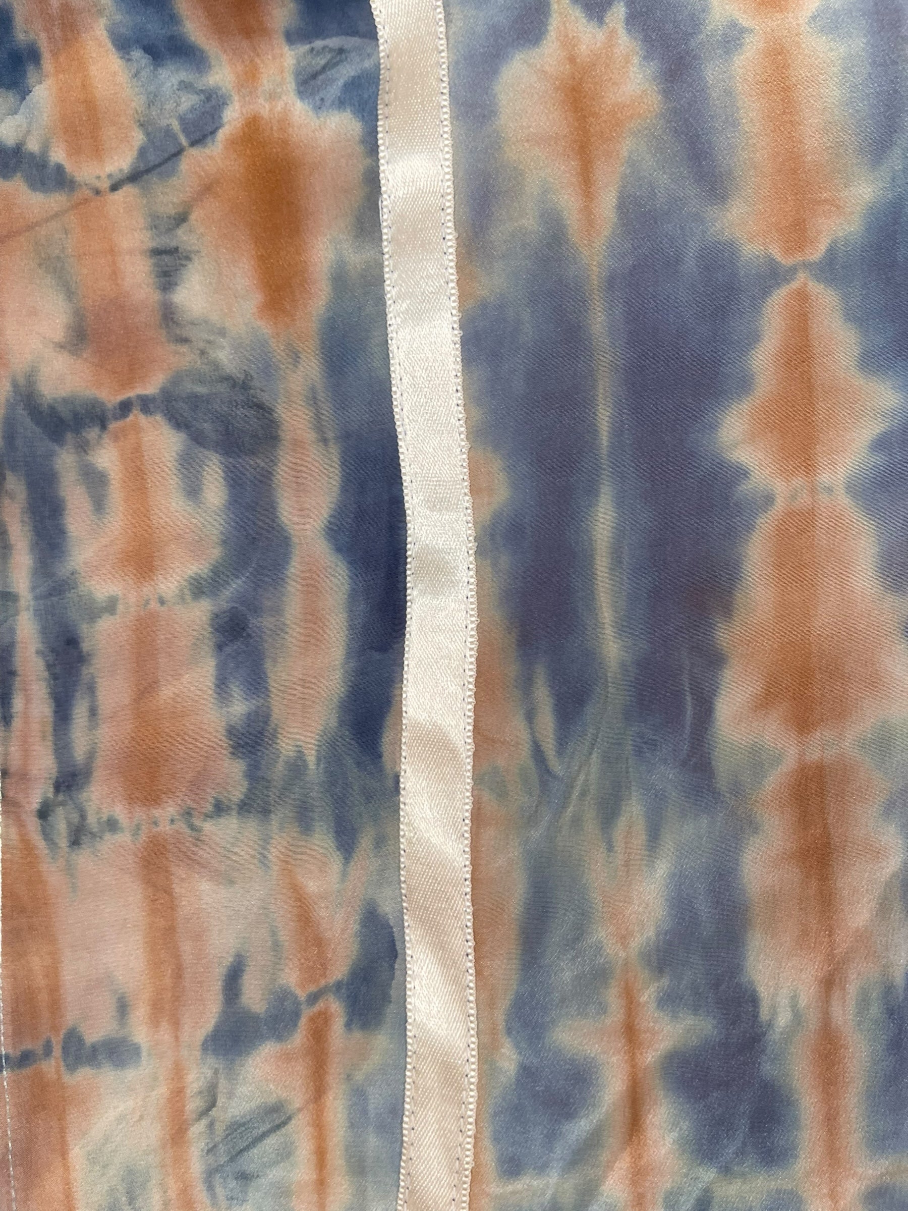 PRC8557 Avatar Long Pure Silk Kimono Sleeved Duster with Belt