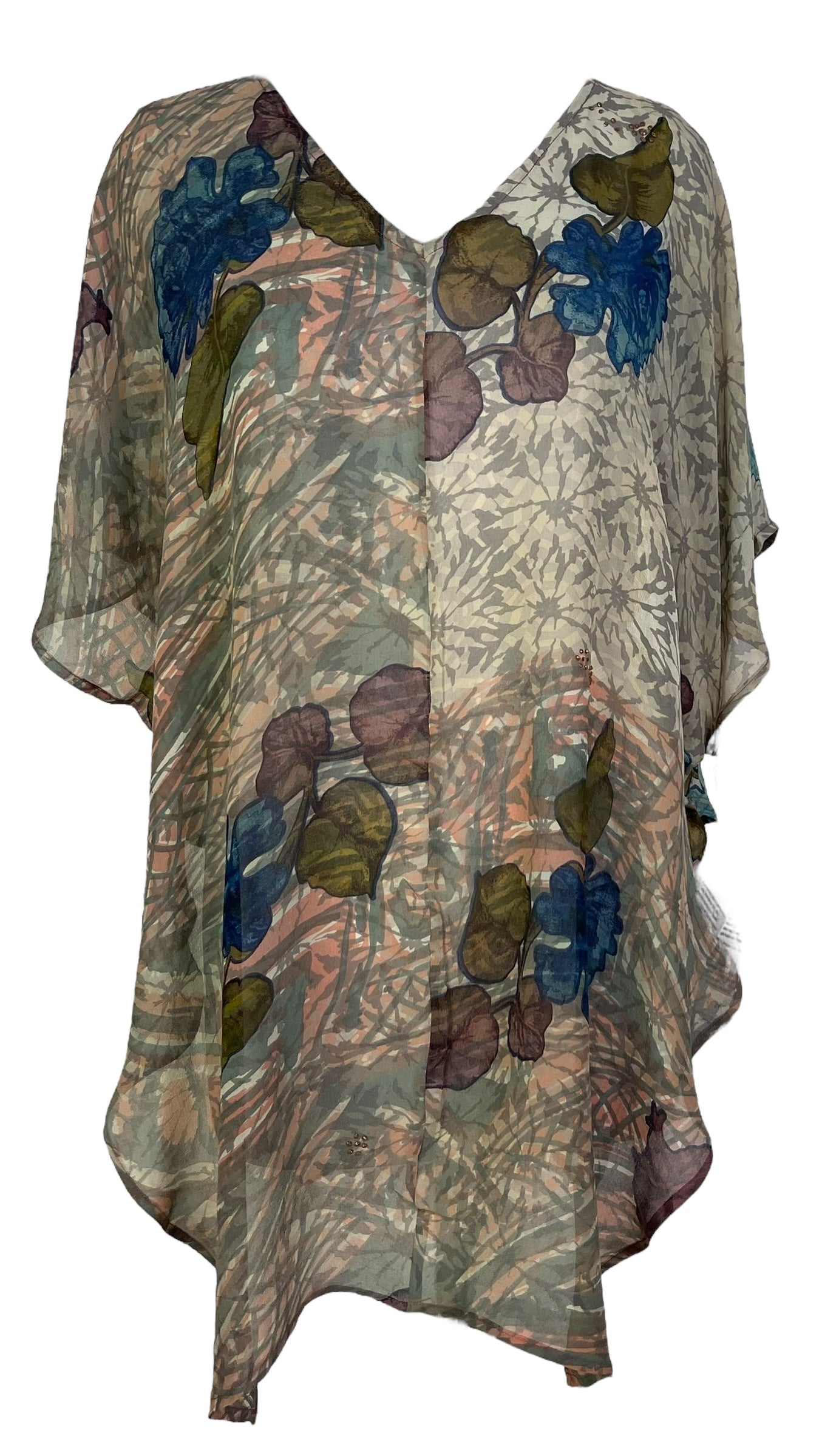 PRG7076 Sheer Wabi Sabi Pure Silk Waterfall Top