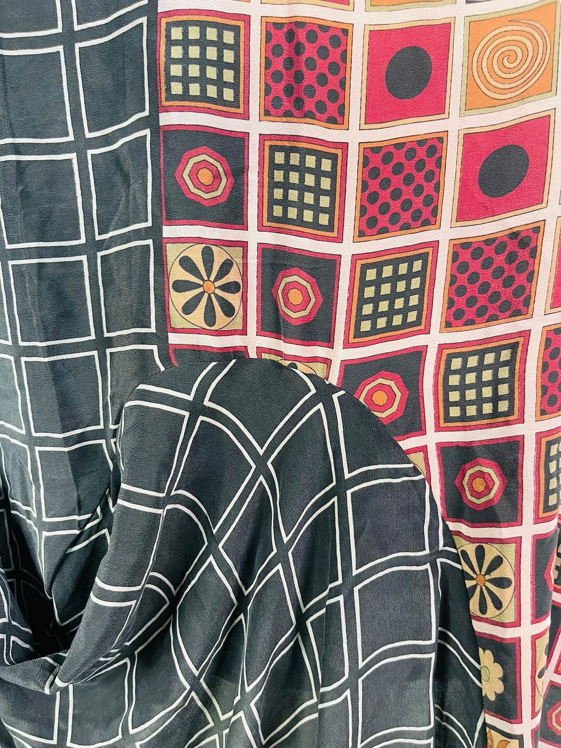 PRC6820 Avatar Pure Silk Self Pocket Tunic Dress