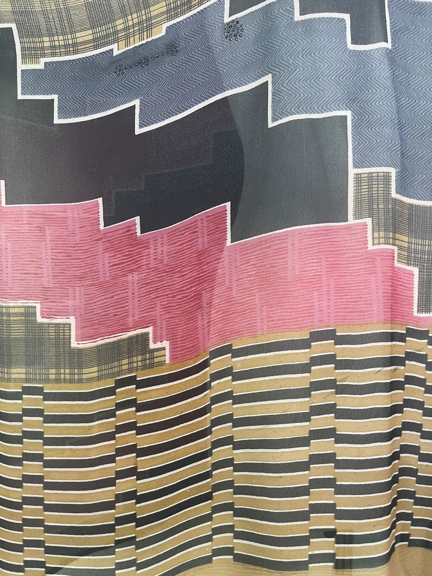 PRG7862 Sheer Avatar Pure Silk Short Kaftan Tunic with Slits