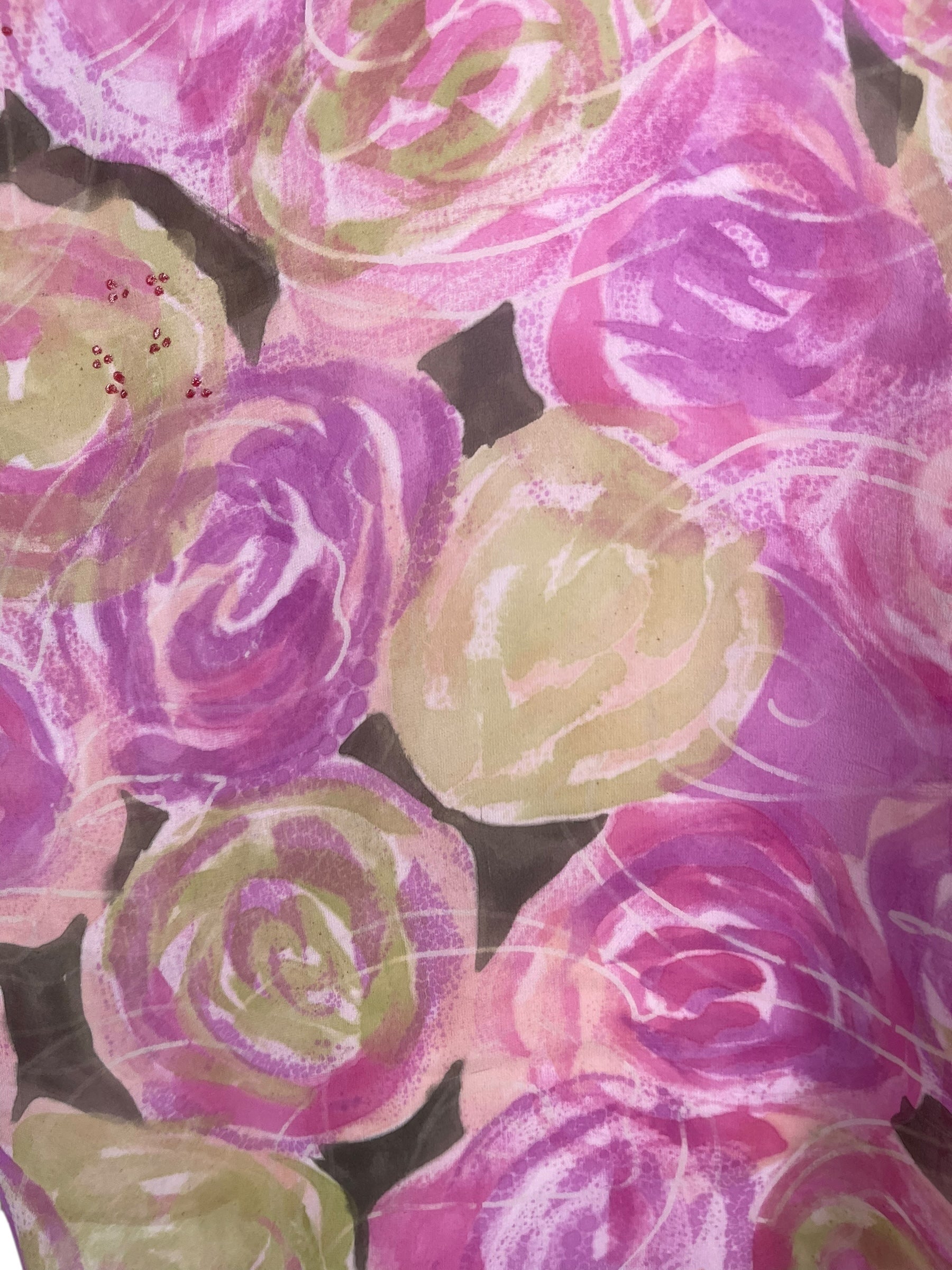 PRG8201 Sheer Wabi Sabi Pure Silk Long Tunic with Side Ties