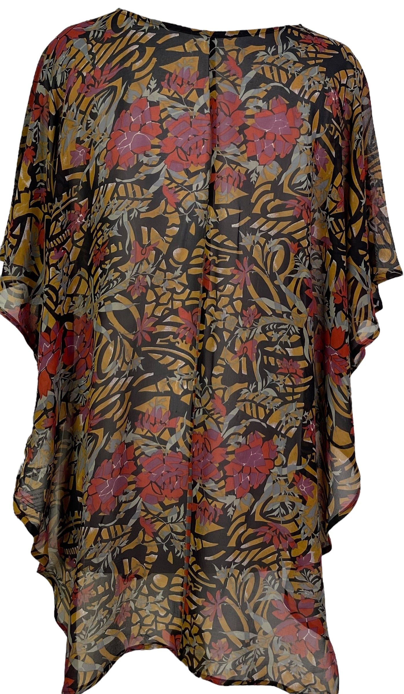 PRG7084 Sheer Wabi Sabi Pure Silk Waterfall Top