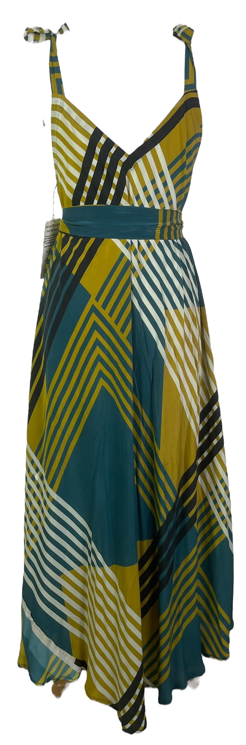 PRC7757 Wabi Sabi Pure Silk Maxi Dress with Belt