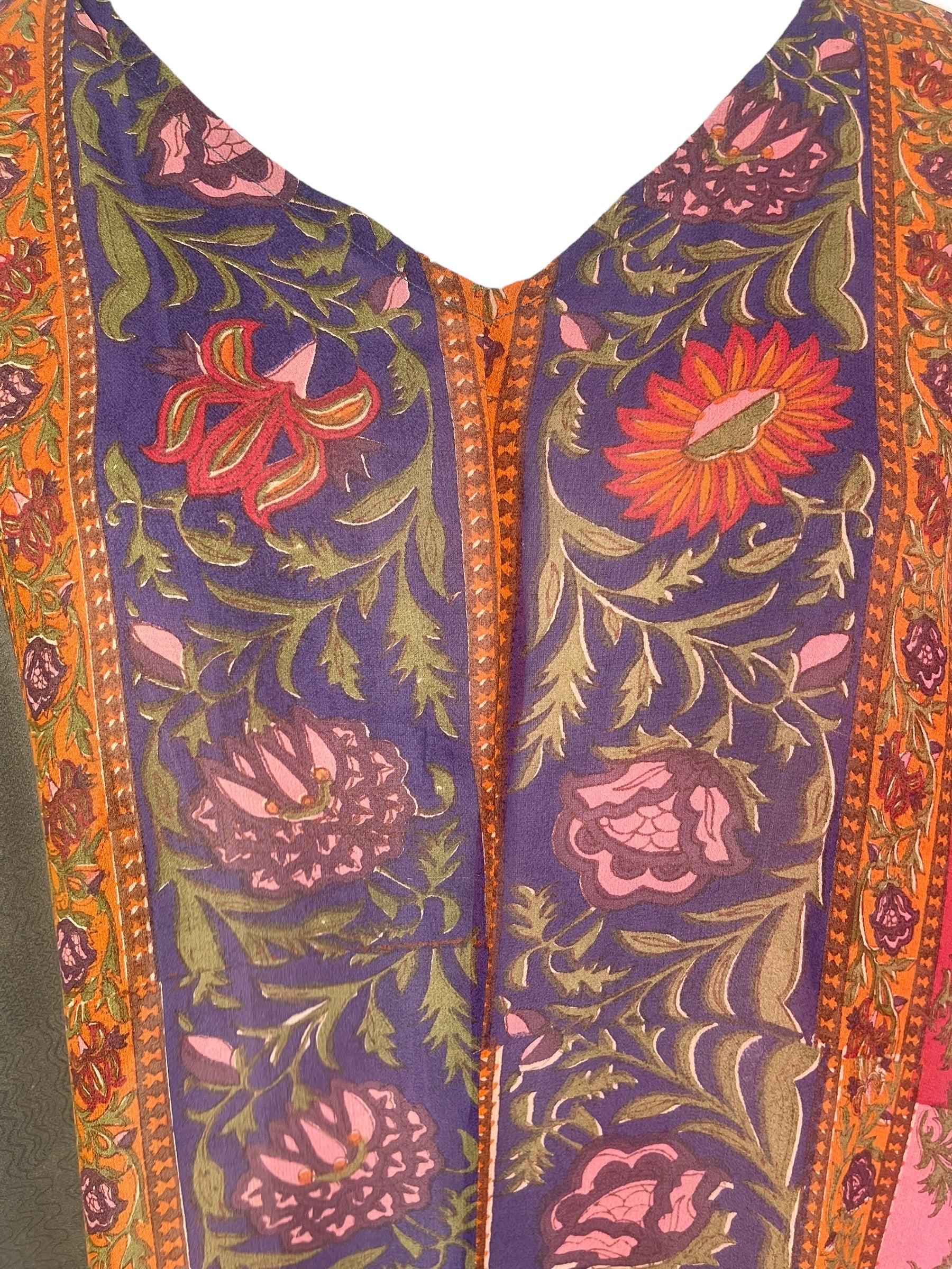 PRG8132 Sheer Avatar Pure Silk Waterfall Top