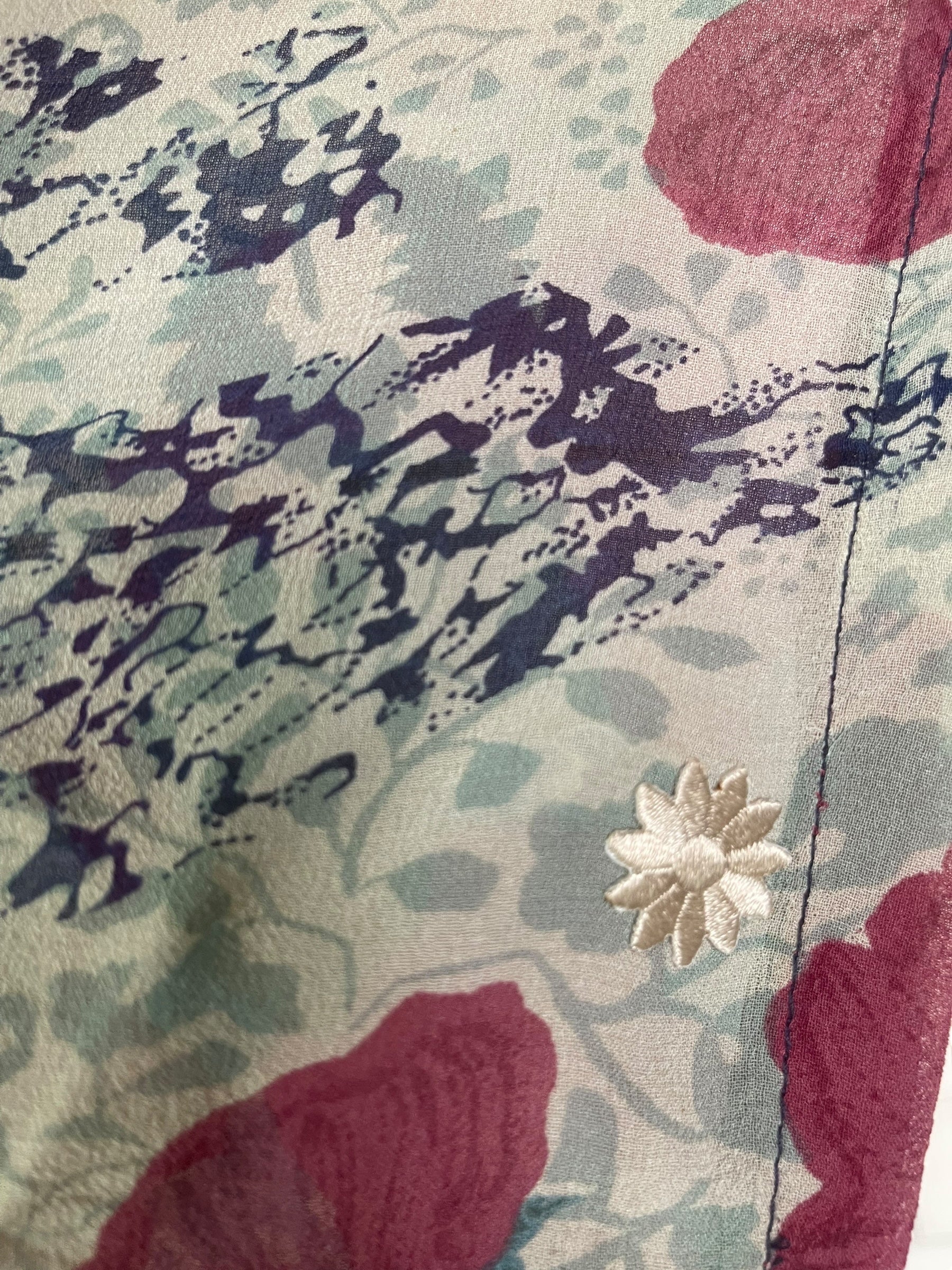 PRG8099 Sheer Wabi Sabi Pure Silk Side Slit Top by DECEMBER2025 – Handmade ethical Side Slit Top from sariKNOTsari using upcycled silk. Designed in Canada for travel and slow fashion, loved from Toronto to LA to Sydney.