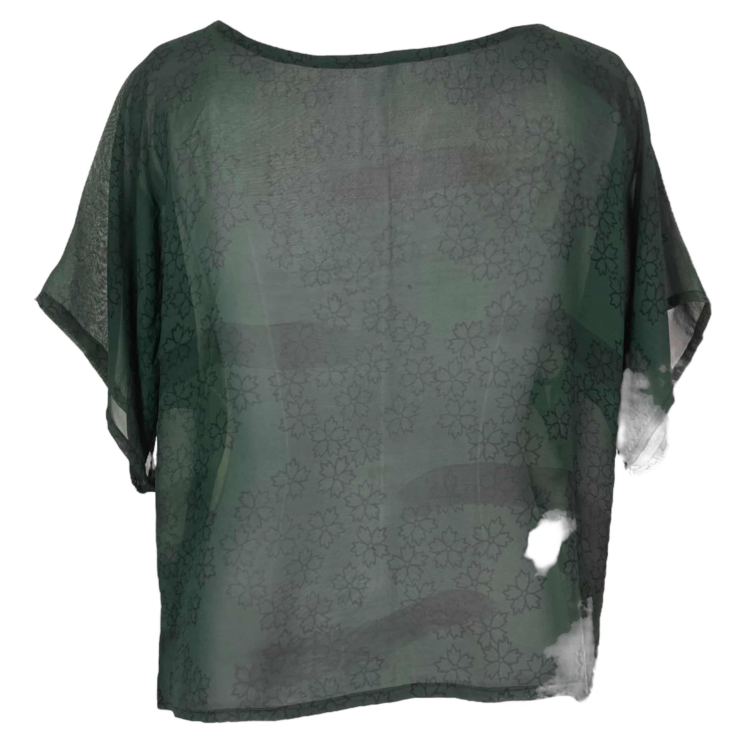 PRG4948 Sheer Avatar Pure Silk Boxy Top