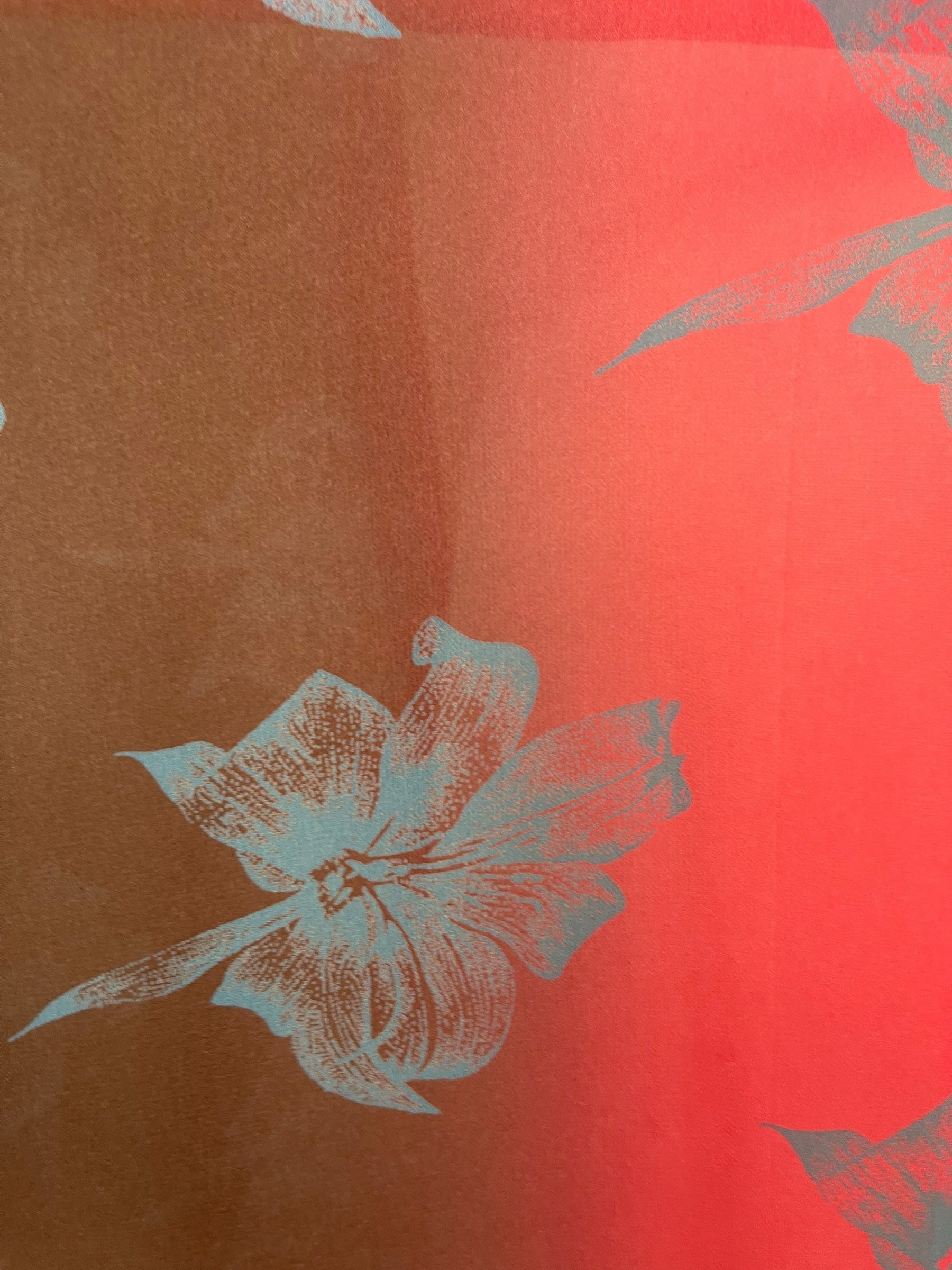 PRG8567 Sheer Avatar Long Pure Silk Kimono Sleeved Duster with Belt