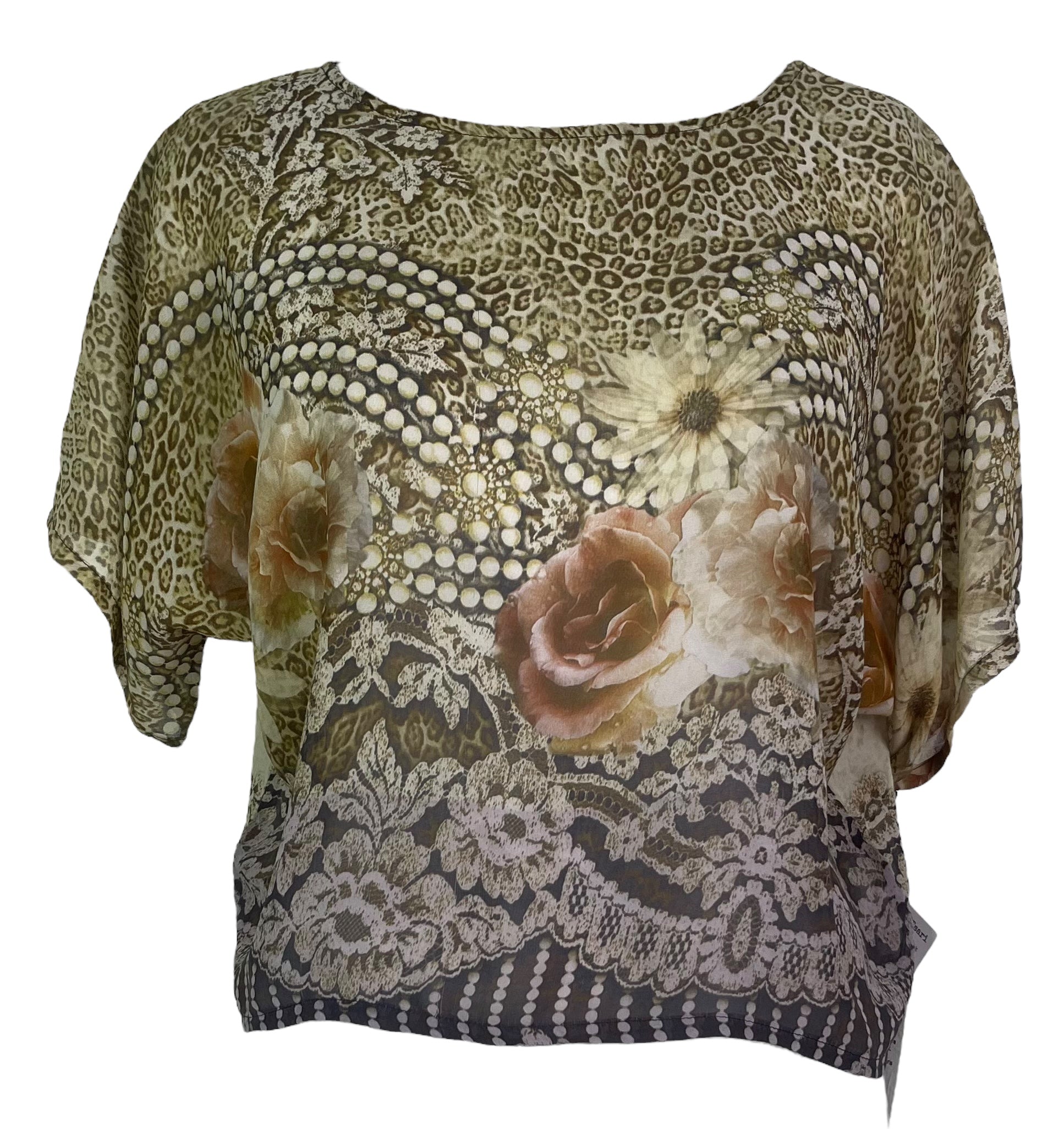 PRG4943 Sheer Avatar Pure Silk Boxy Top