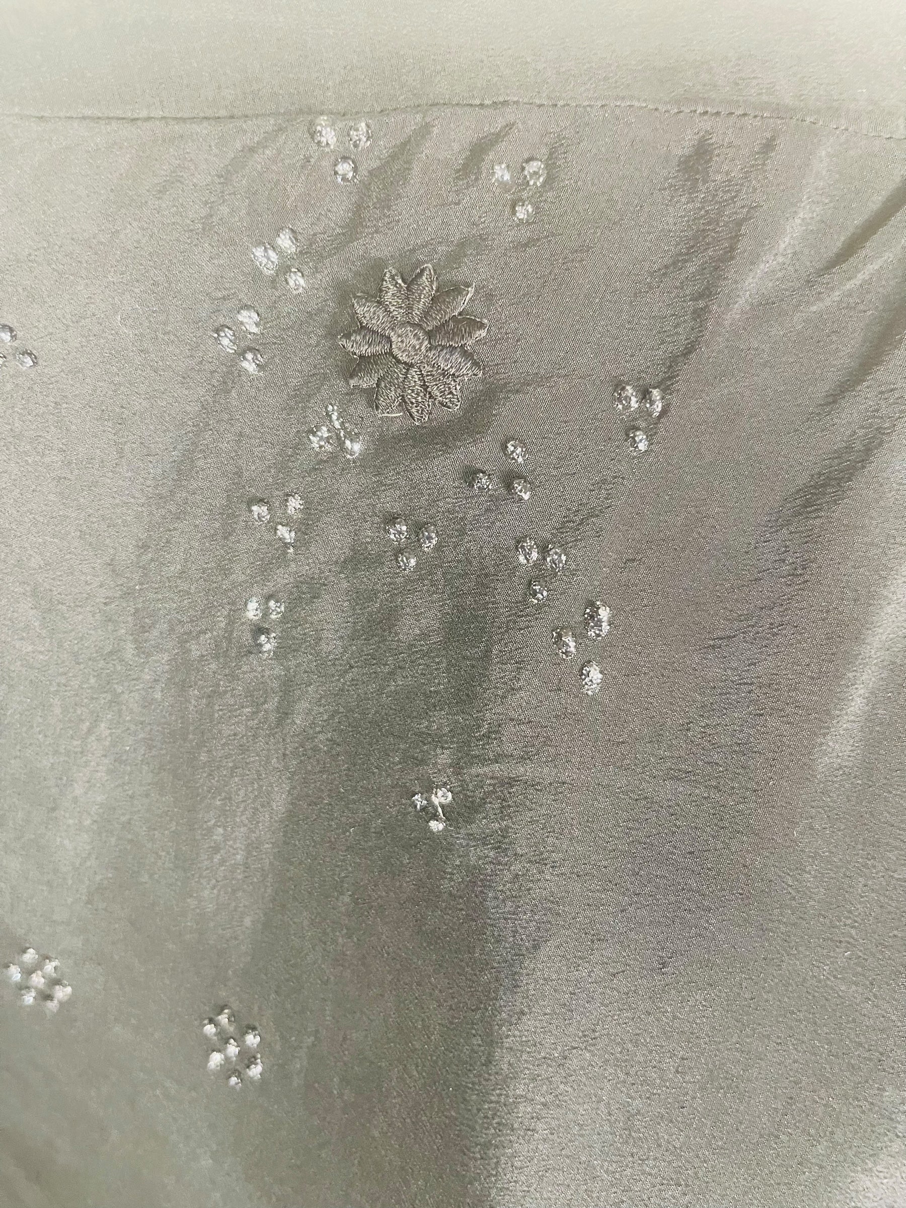 PREVIEW PRG8580 Sheer Wabi Sabi Pure Silk Short Kaftan Tunic With Slits by FEBRUARY2026 – Handmade ethical Short Kaftan from sariKNOTsari using upcycled silk. Designed in Canada for travel and slow fashion, loved from Toronto to LA to Sydney.