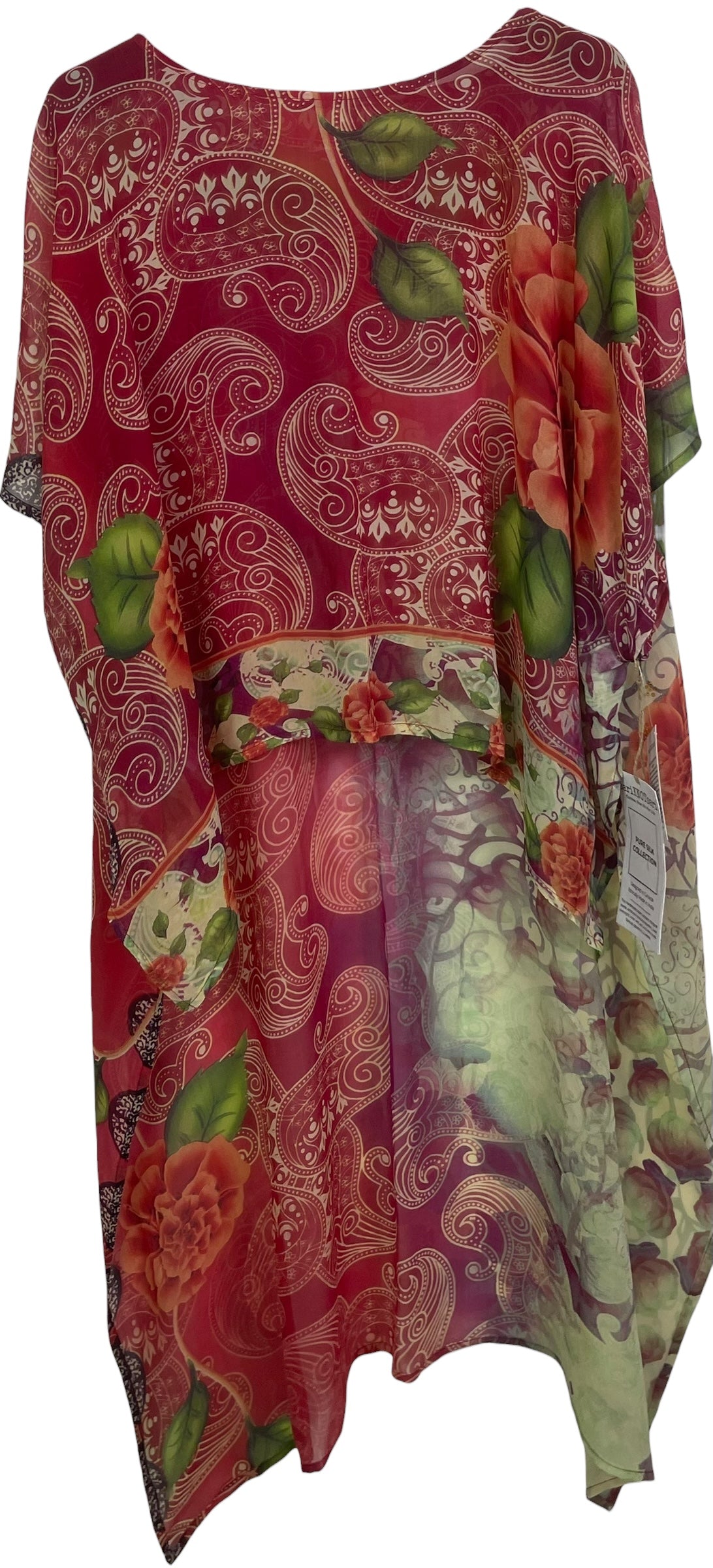 PRG8515 Avatar Pure Silk Hi Lo Top by sariKNOTsari – Handmade ethical Hi Lo Top from sariKNOTsari using upcycled silk. Designed in Canada for travel and slow fashion, loved from Toronto to LA to Sydney.