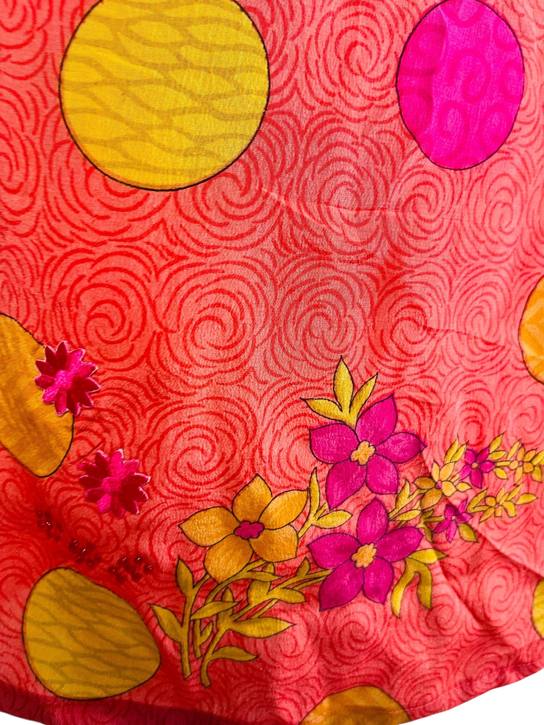 PRC7466 Avatar Pure Silk Short Kaftan Tunic with Slits