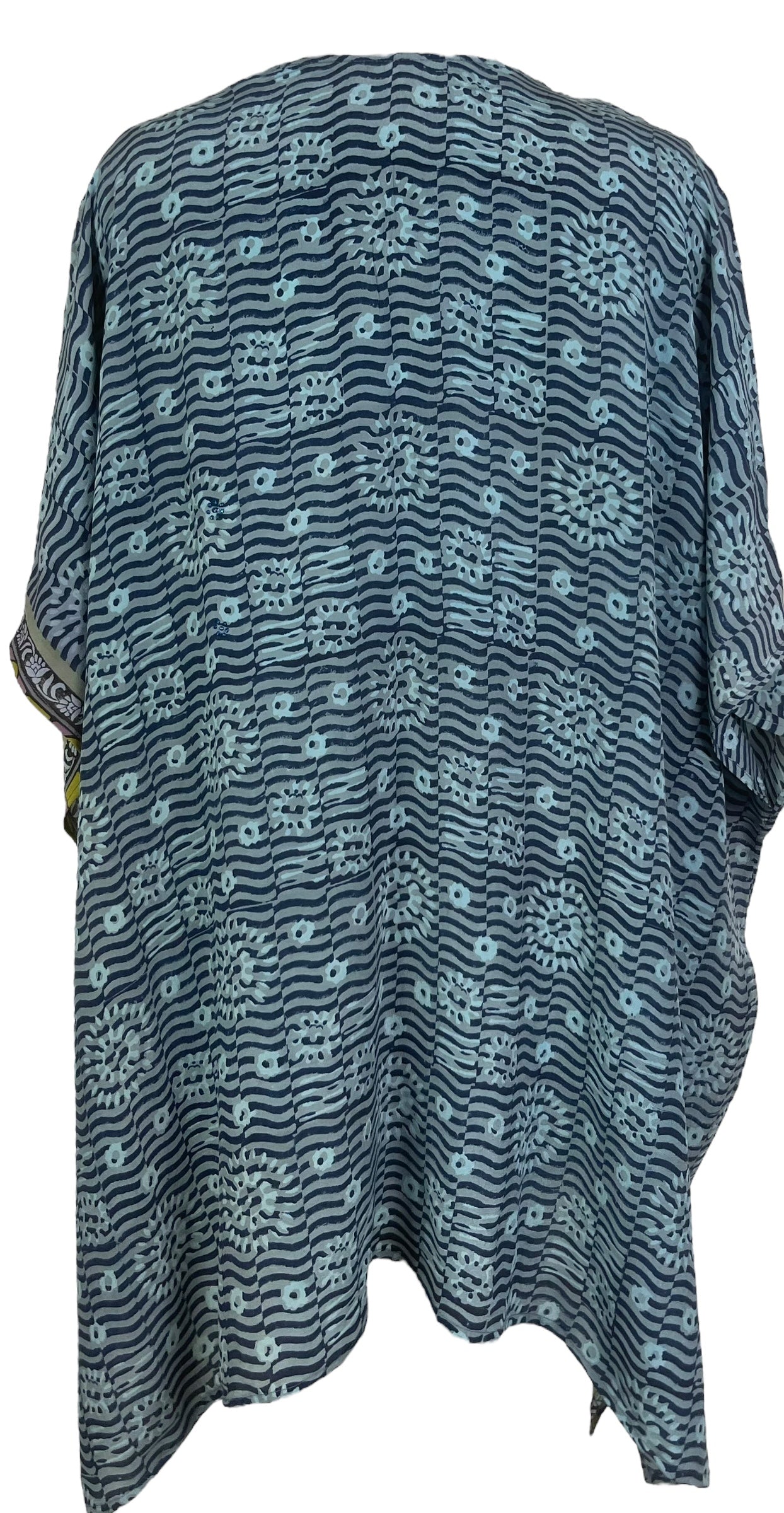 PRC7866 Avatar Pure Silk Short Kaftan Tunic with Slits