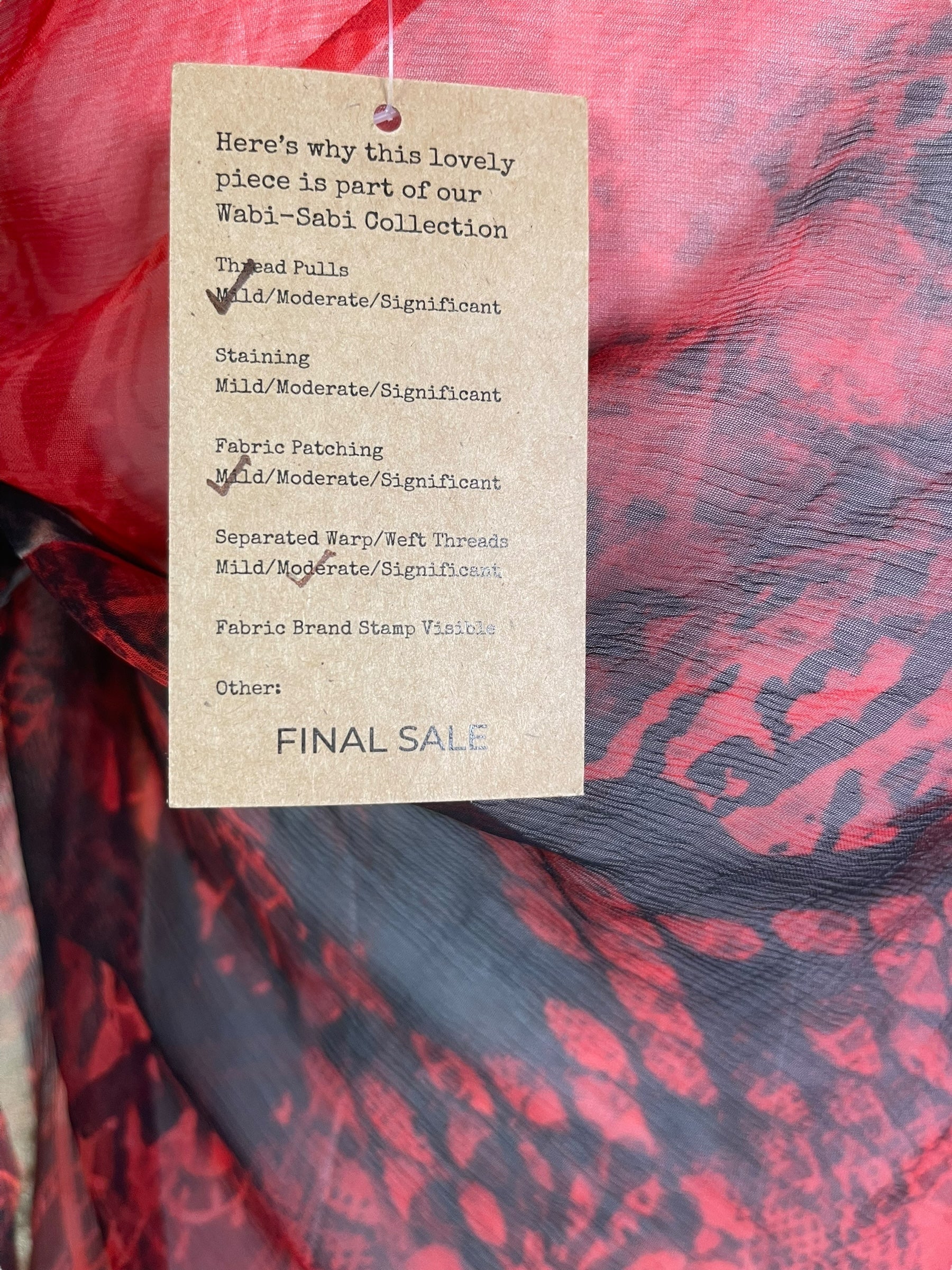 PCH8179 Very Sheer Wabi Sabi Pure Silk Chiffon Versatile Vest