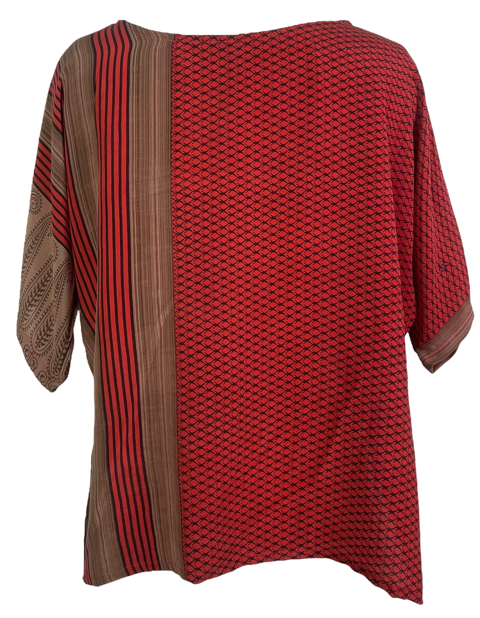 PRC8082 Avatar Pure Silk Side Slit Top