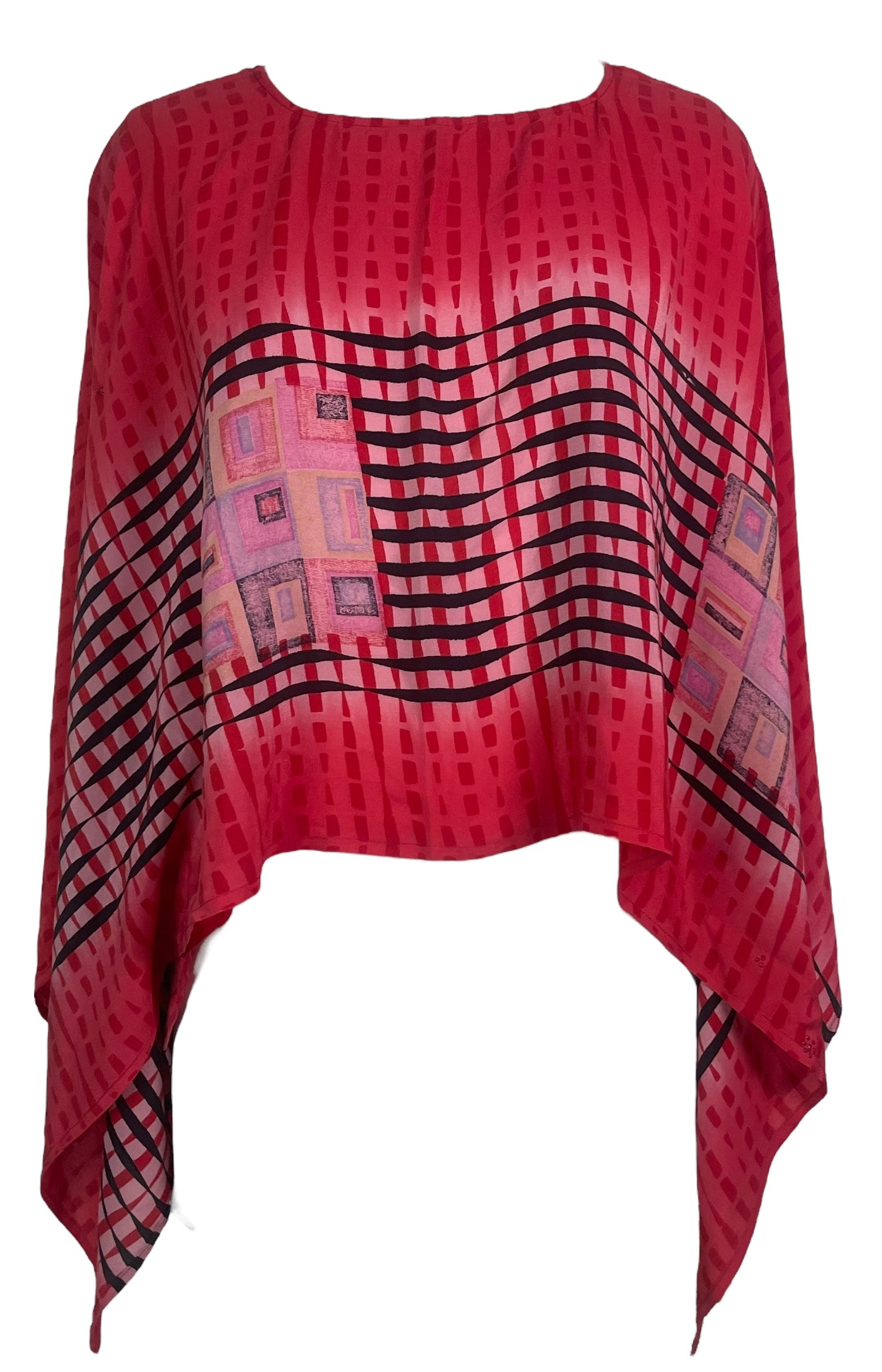 PRC7646 Pure Silk Wabi Sabi Capelet Poncho