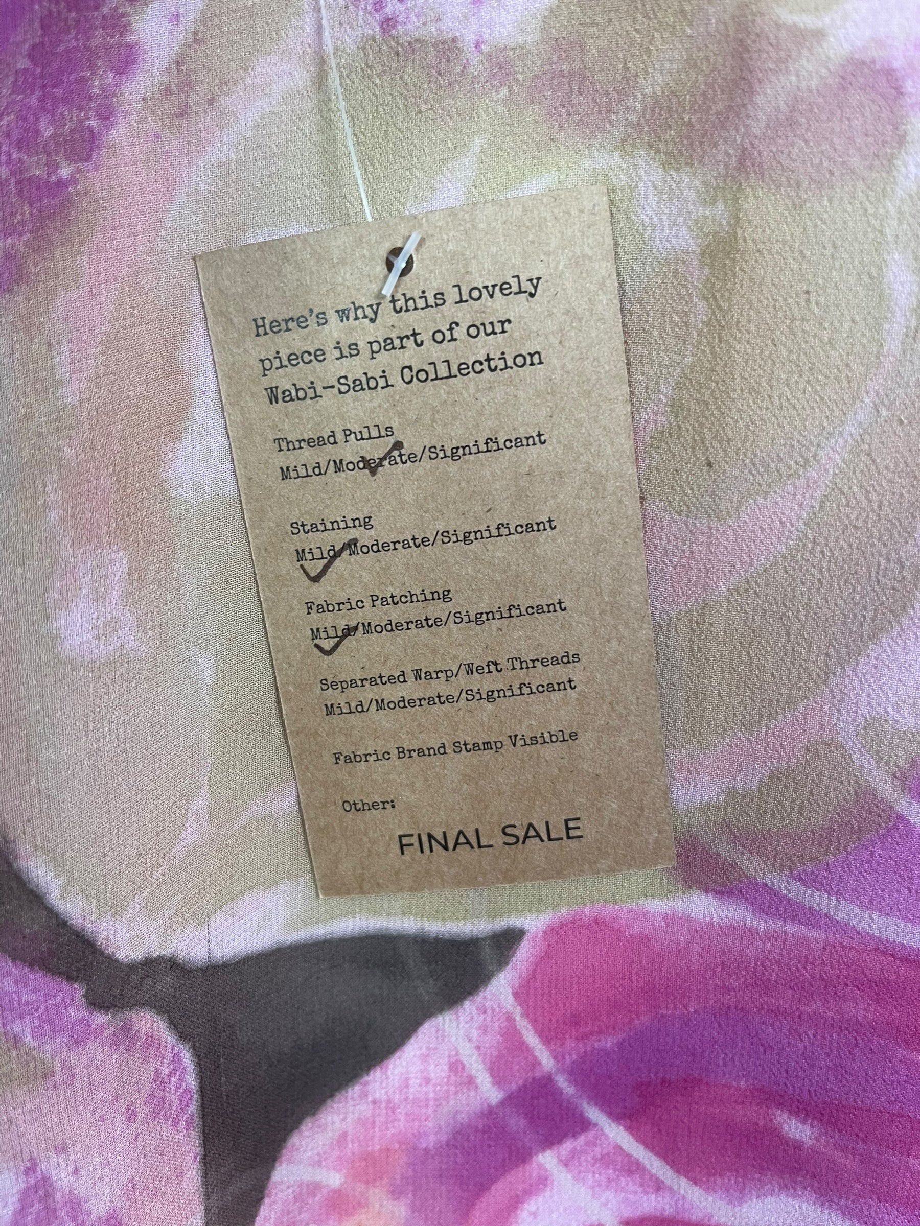 PRG8201 Sheer Wabi Sabi Pure Silk Long Tunic with Side Ties