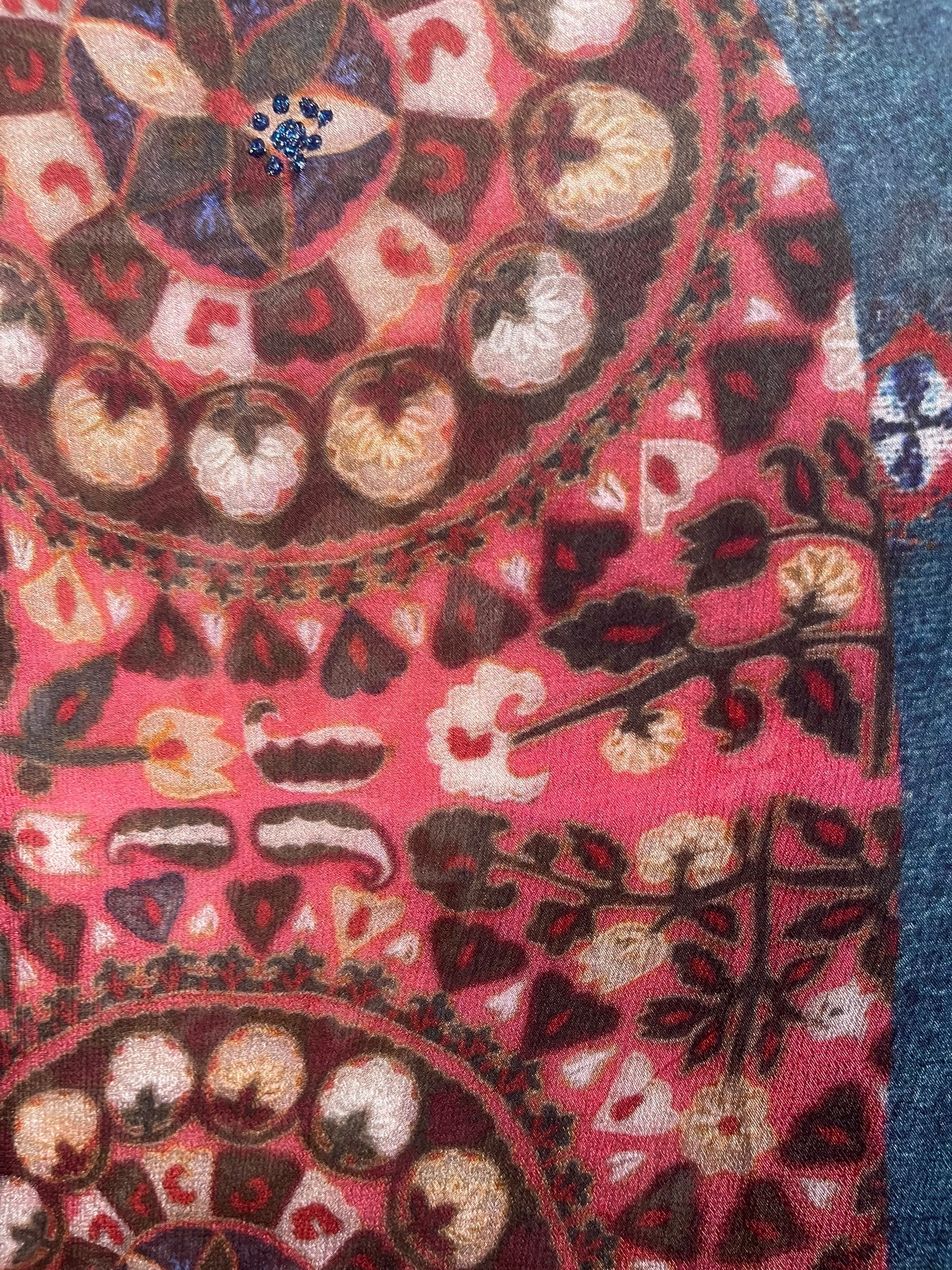 PRG8517 Sheer Avatar Pure Silk Kimono-Sleeved Jacket with Belt by FEBRUARY2026 – Handmade ethical Short Kimono from sariKNOTsari using upcycled silk. Designed in Canada for travel and slow fashion, loved from Toronto to LA to Sydney.