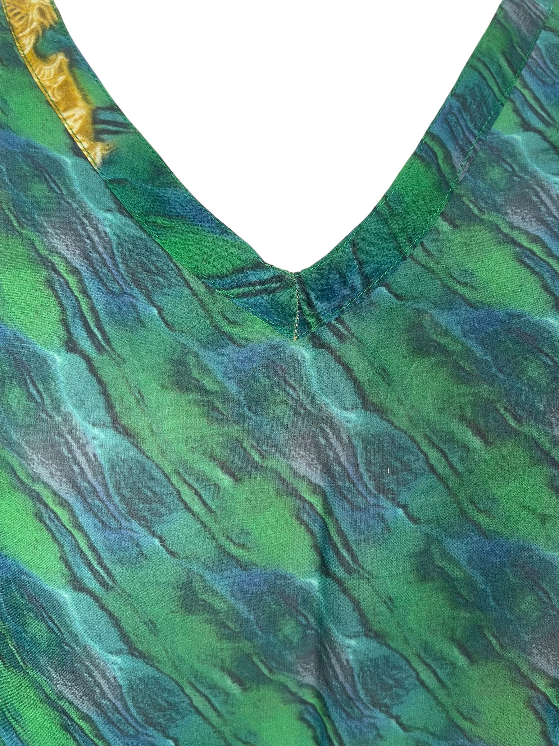 PRG8583 Sheer Avatar Pure Silk Short Kaftan Tunic with Slits