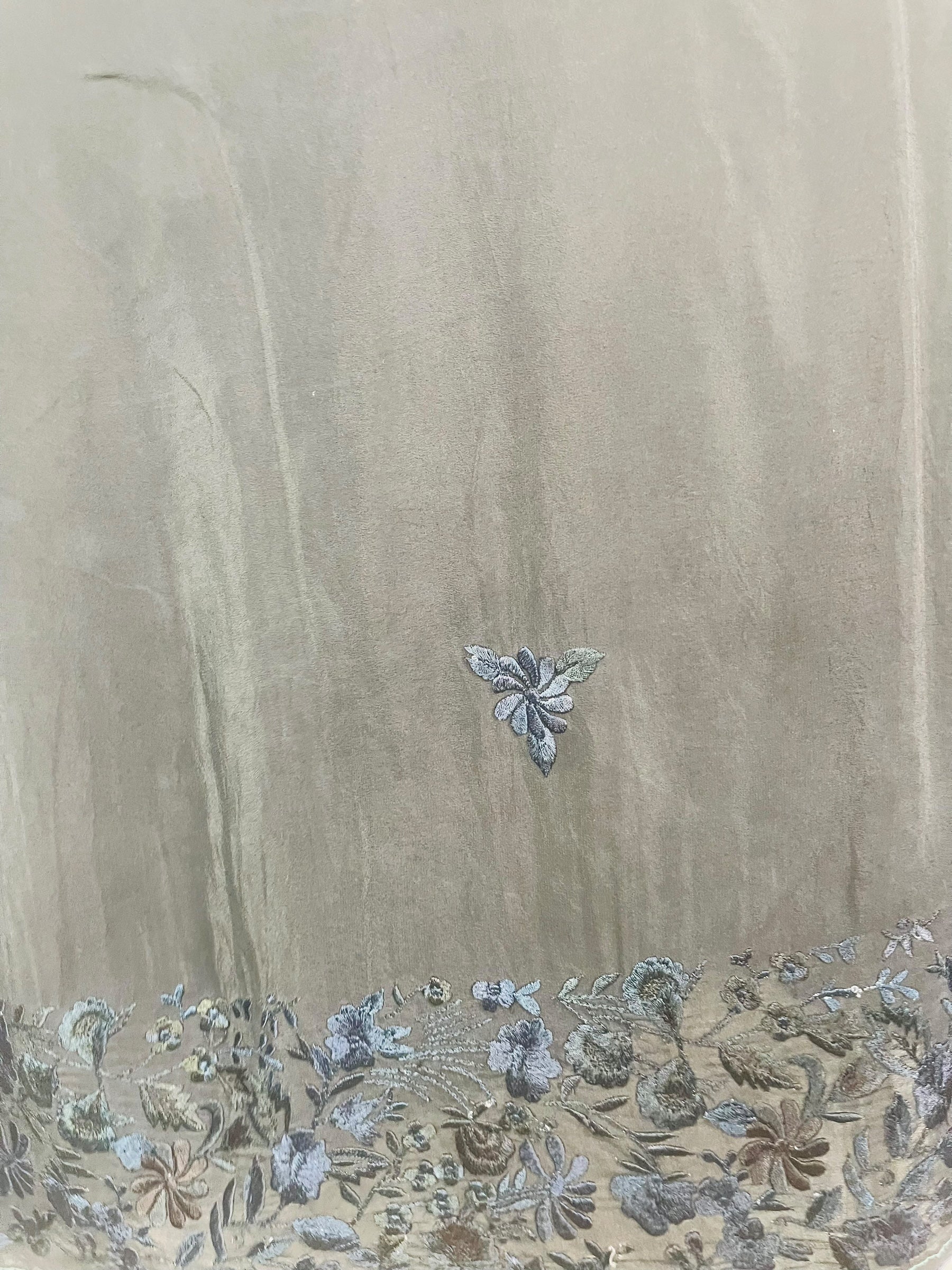 PREVIEW PRG8580 Sheer Wabi Sabi Pure Silk Short Kaftan Tunic With Slits by FEBRUARY2026 – Handmade ethical Short Kaftan from sariKNOTsari using upcycled silk. Designed in Canada for travel and slow fashion, loved from Toronto to LA to Sydney.