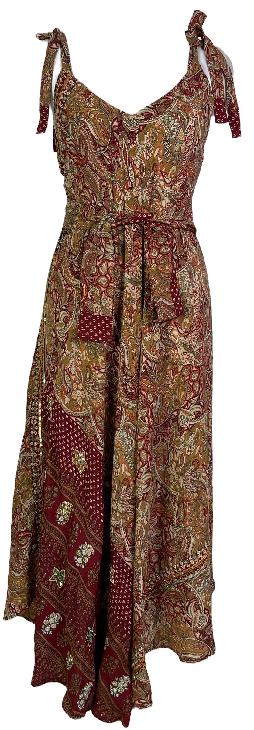 PRC7245 Avatar Pure Silk Maxi Dress with Belt