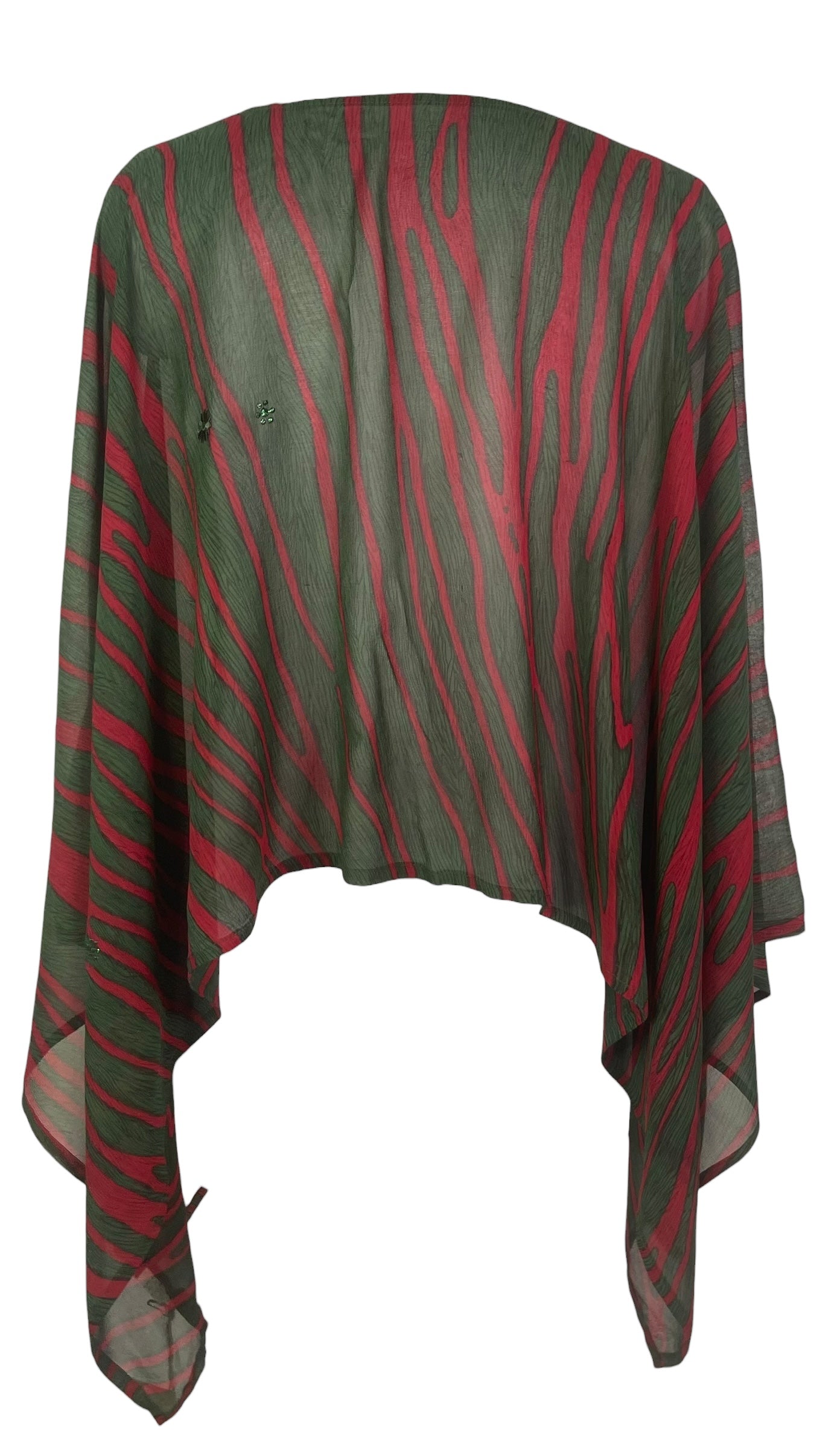 PREVIEW PRG8631A Sheer Pure Silk Wabi Sabi Capelet Poncho by FEBRUARY2026 – Handmade ethical Poncho from sariKNOTsari using upcycled silk. Designed in Canada for travel and slow fashion, loved from Toronto to LA to Sydney.