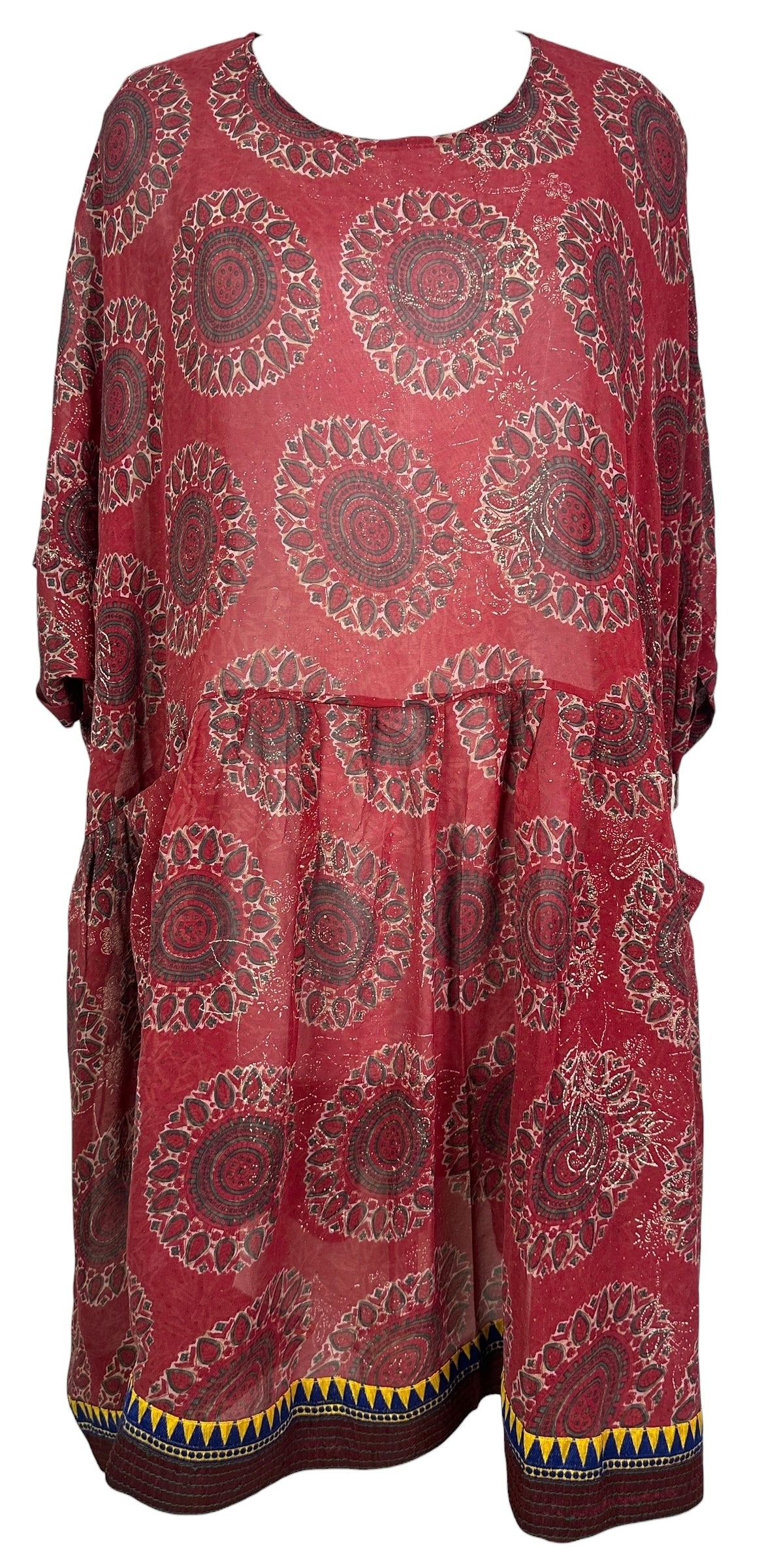 PRG8421 Sheer Avatar Pure Silk Boxy Babydoll Dress