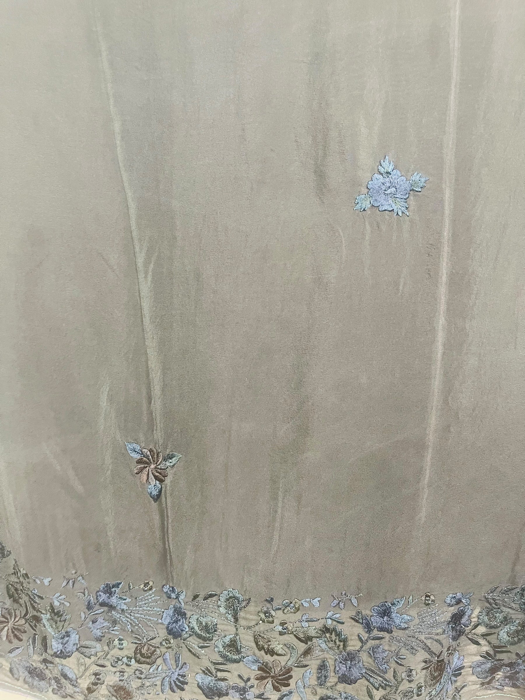 PREVIEW PRG8580 Sheer Wabi Sabi Pure Silk Short Kaftan Tunic With Slits by FEBRUARY2026 – Handmade ethical Short Kaftan from sariKNOTsari using upcycled silk. Designed in Canada for travel and slow fashion, loved from Toronto to LA to Sydney.