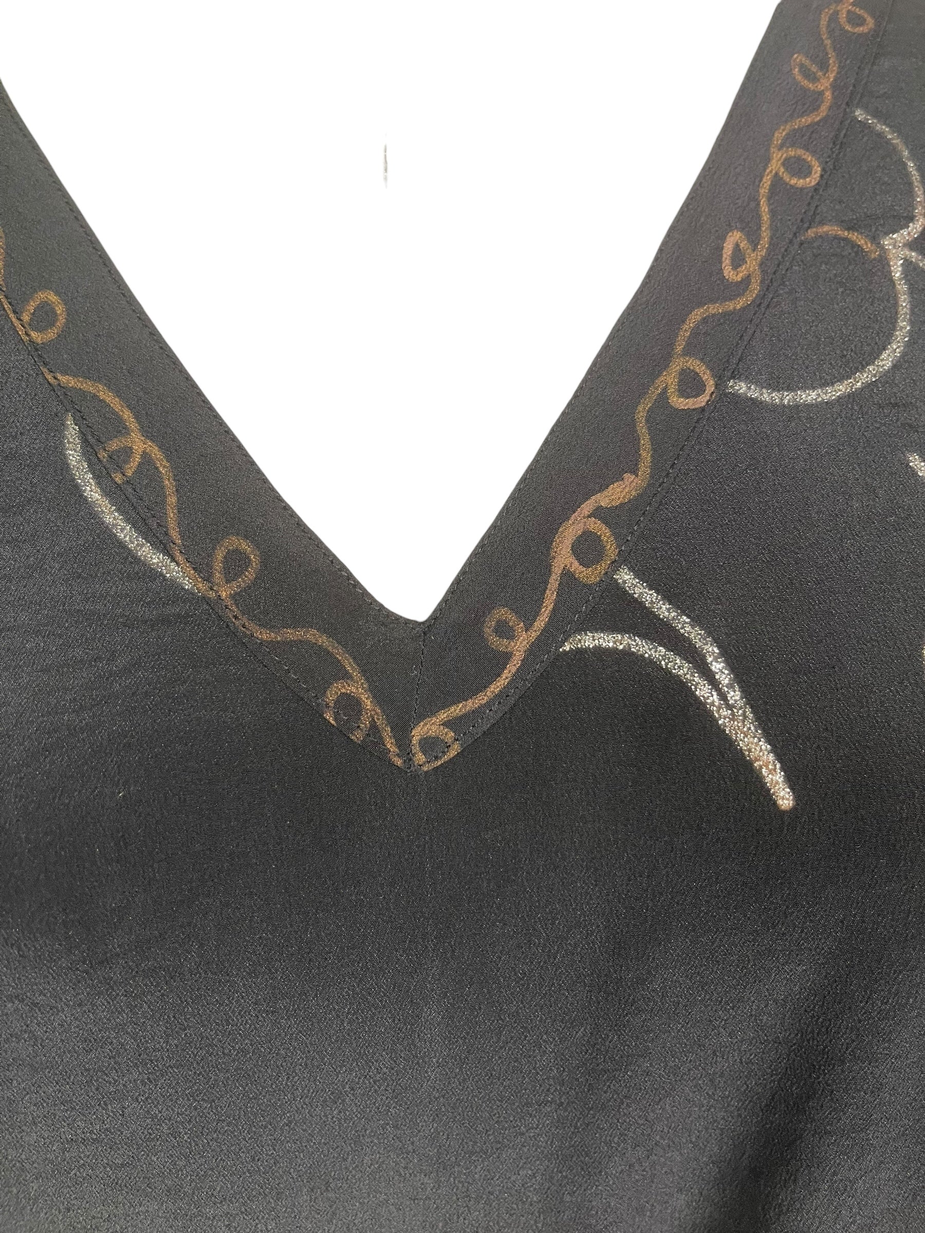 PRC8461 Wabi Sabi Pure Silk Long Tunic with Side Ties