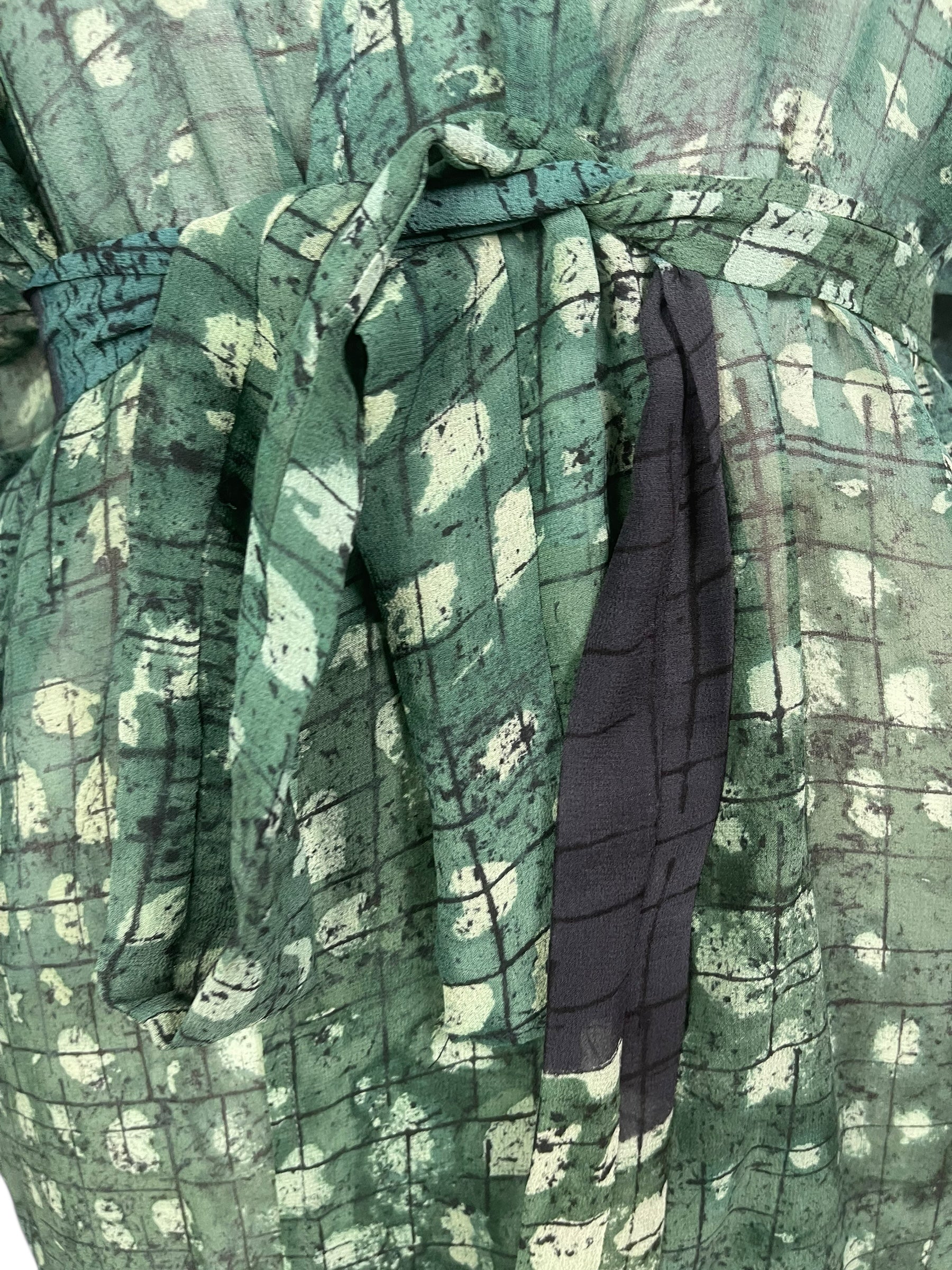 PREVIEW PRG8536 Sheer Avatar Pure Silk Kimono-Sleeved Jacket with Belt by MARCH2026 – Handmade ethical Short Kimono from sariKNOTsari using upcycled silk. Designed in Canada for travel and slow fashion, loved from Toronto to LA to Sydney. Featuring Zsiska, Bryn Walker and Artisan Leather coats by Rejean Pepin, Pepin designs