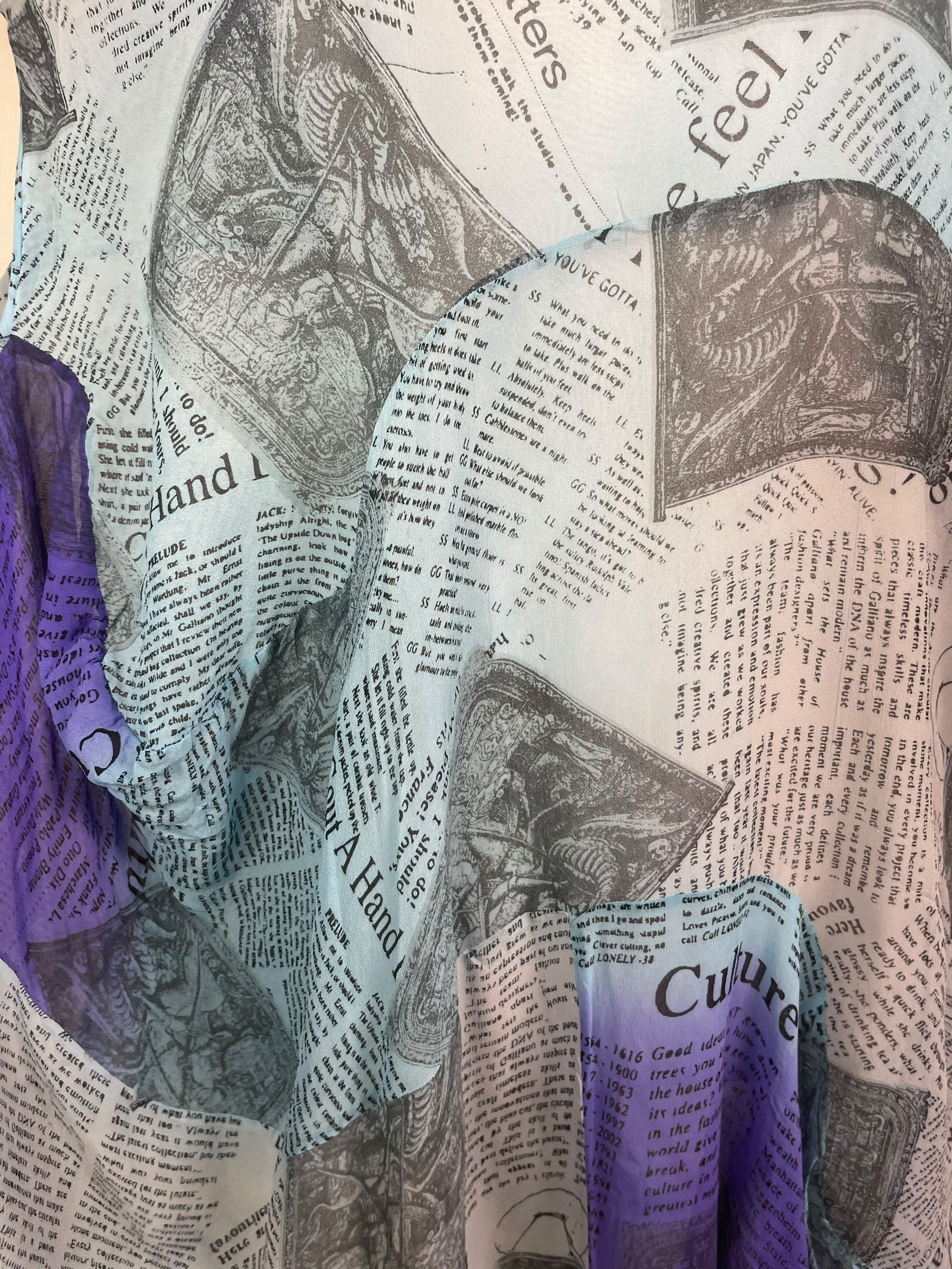 PRG7987 Sheer Avatar Pure Silk Sculptural Long Tunic Dress