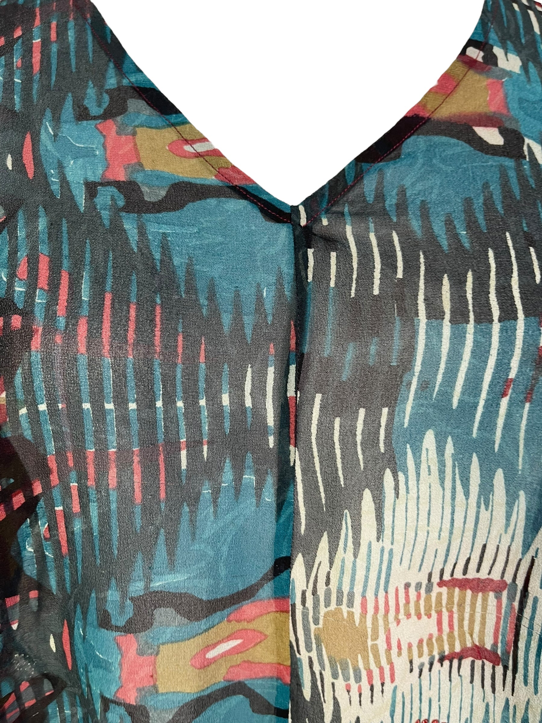 PRG7068 Sheer Avatar Pure Silk Waterfall Top