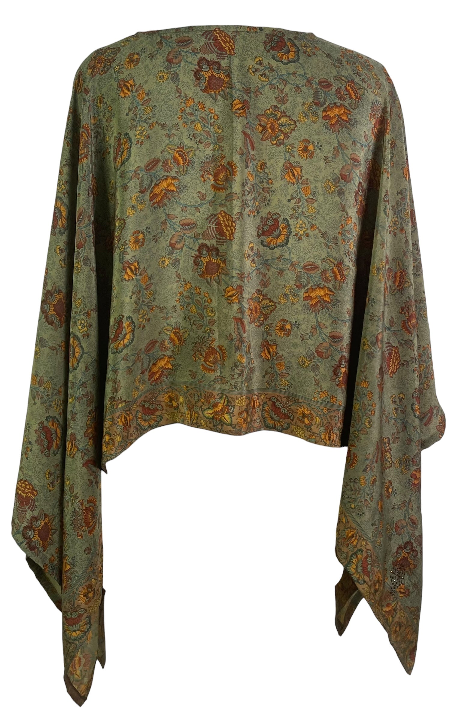 PROBLEM PREVIEW PRC8682 Avatar Pure Silk Capelet Poncho by MARCH2026 – Handmade ethical Poncho from sariKNOTsari using upcycled silk. Designed in Canada for travel and slow fashion, loved from Toronto to LA to Sydney.
