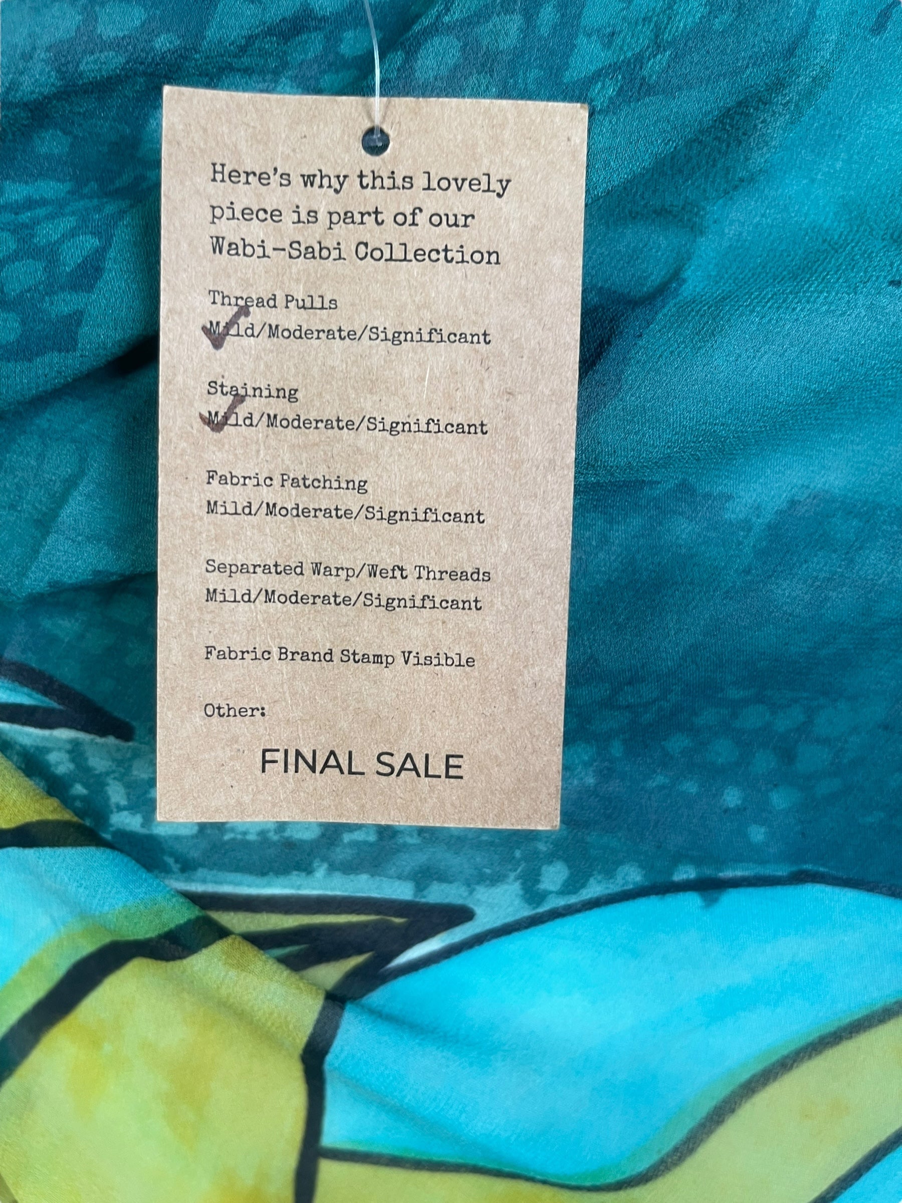 PRG7479 Sheer Wabi Sabi Pure Silk Short Kaftan Tunic Without Slits