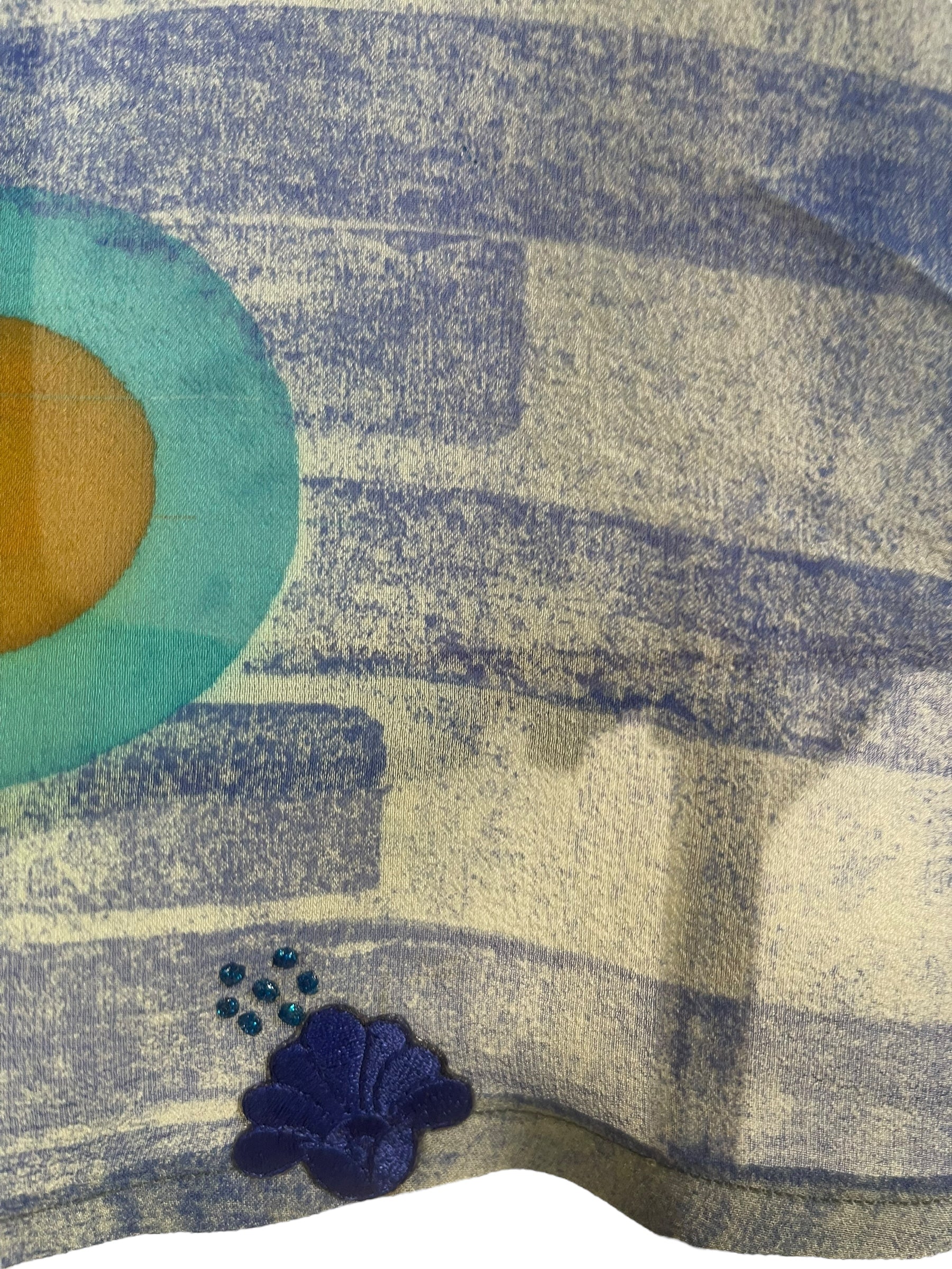 PRG8127 Sheer Avatar Pure Silk Waterfall Top