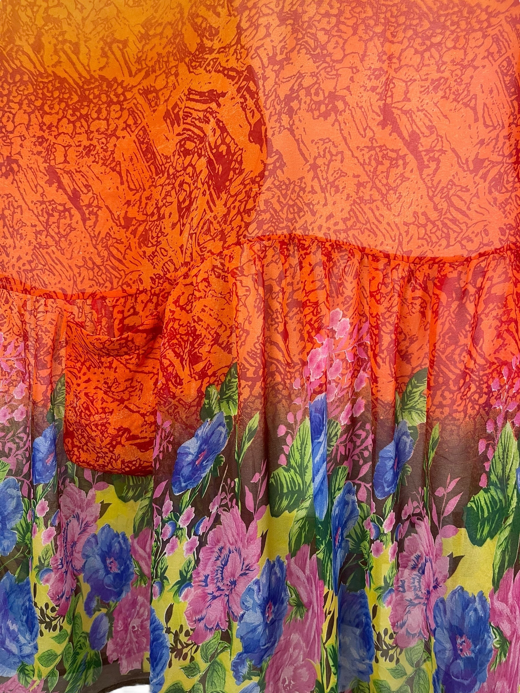 PRG8176 Sheer Avatar Pure Silk Boxy Babydoll Dress