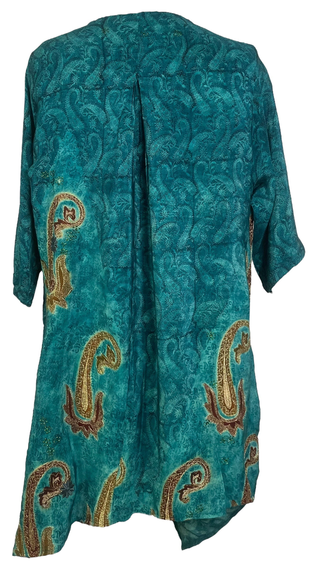 PRC7801 Avatar Pure Silk Self Pocket Tunic Dress