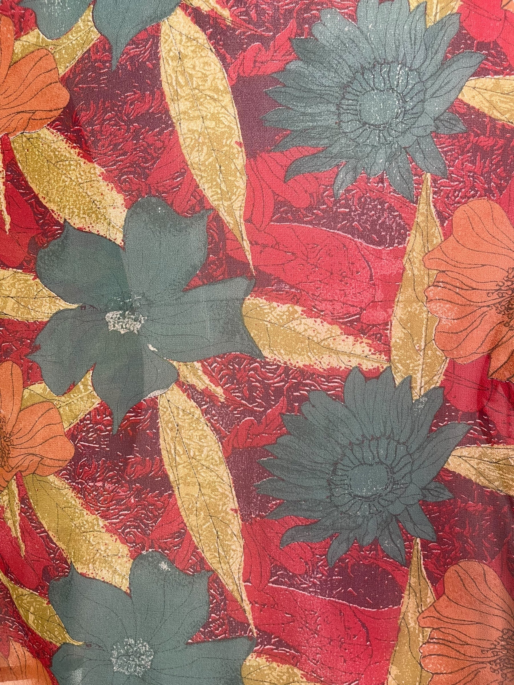 PRG8120 Sheer Avatar Pure Silk Side Slit Top