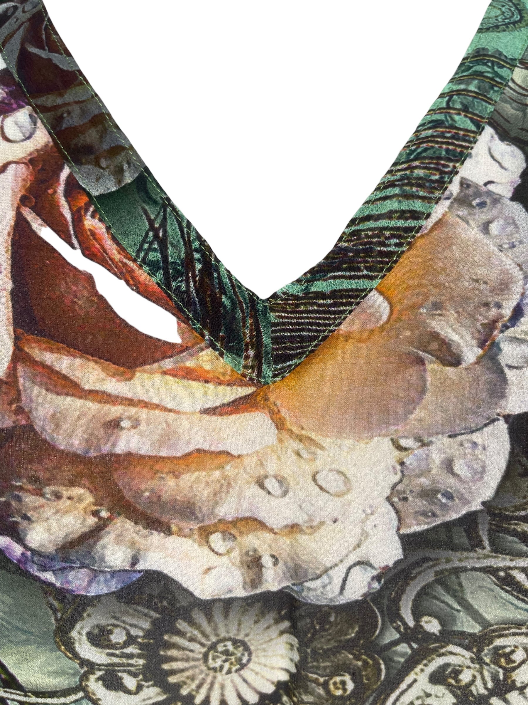 PRG8587 Sheer Avatar Pure Silk Short Kaftan Tunic with Slits