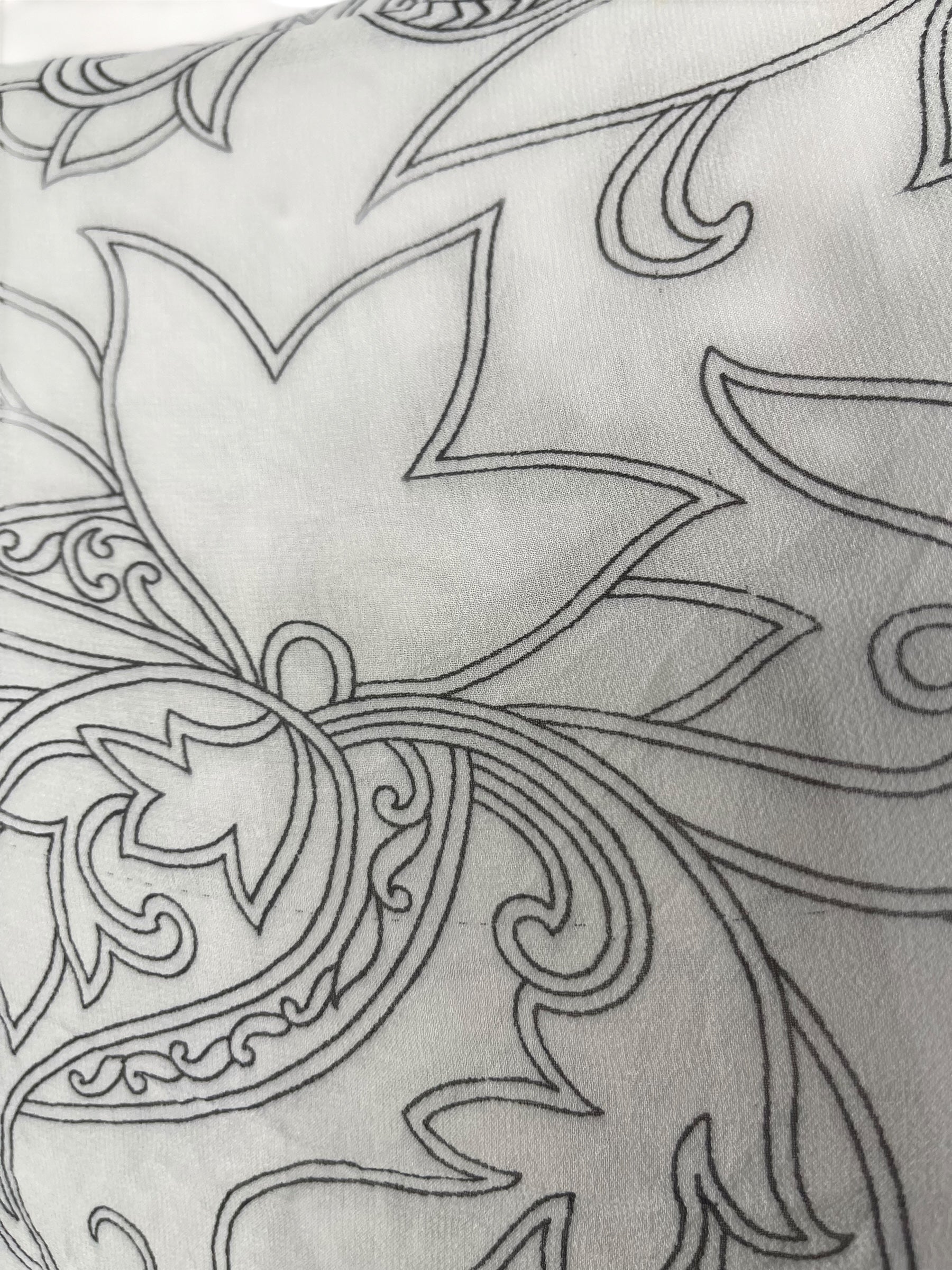 PRG8478 Sheer Wabi Sabi Pure Silk Long Tunic with Side Ties