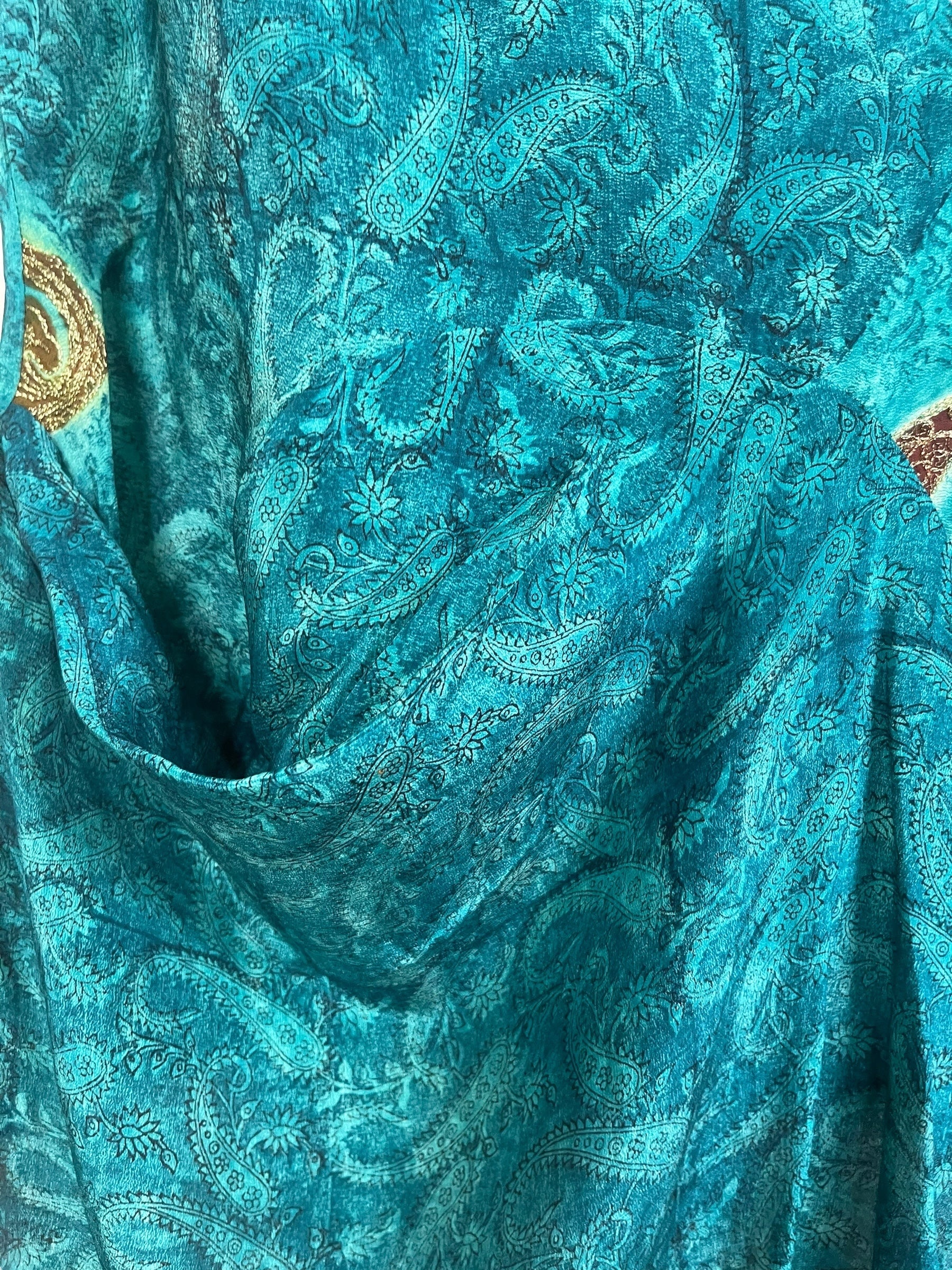 PRC7801 Avatar Pure Silk Self Pocket Tunic Dress