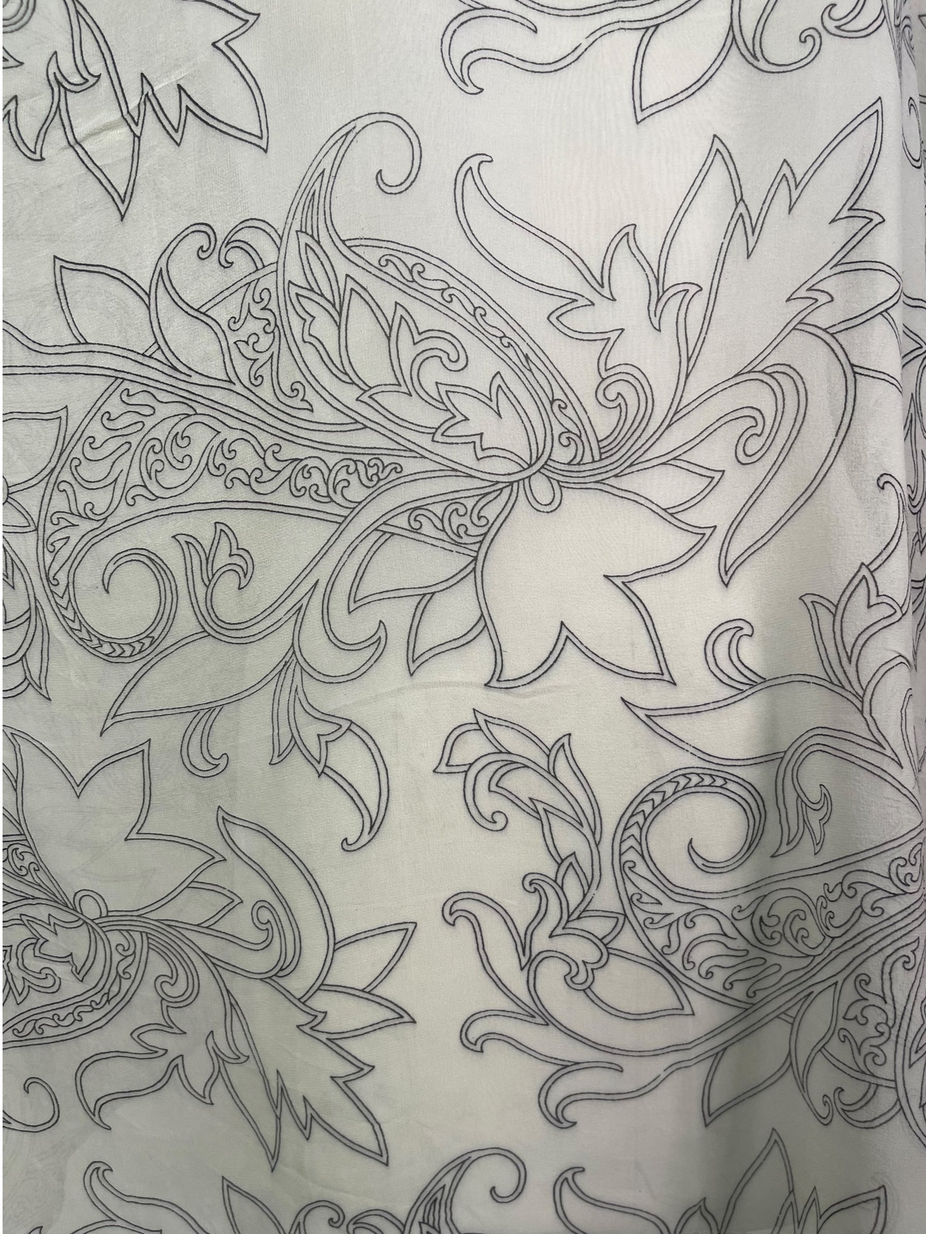 PRG8478 Sheer Wabi Sabi Pure Silk Long Tunic with Side Ties