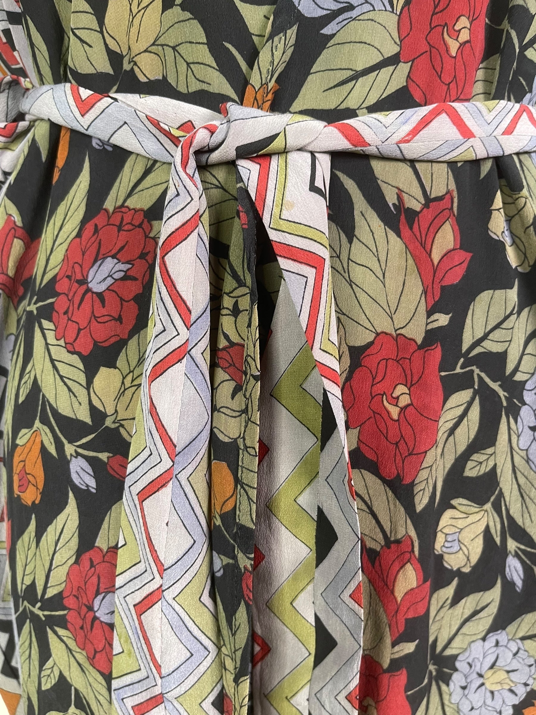 PRC8558 Wabi Sabi Pure Silk Kimono Sleeved Duster with Belt