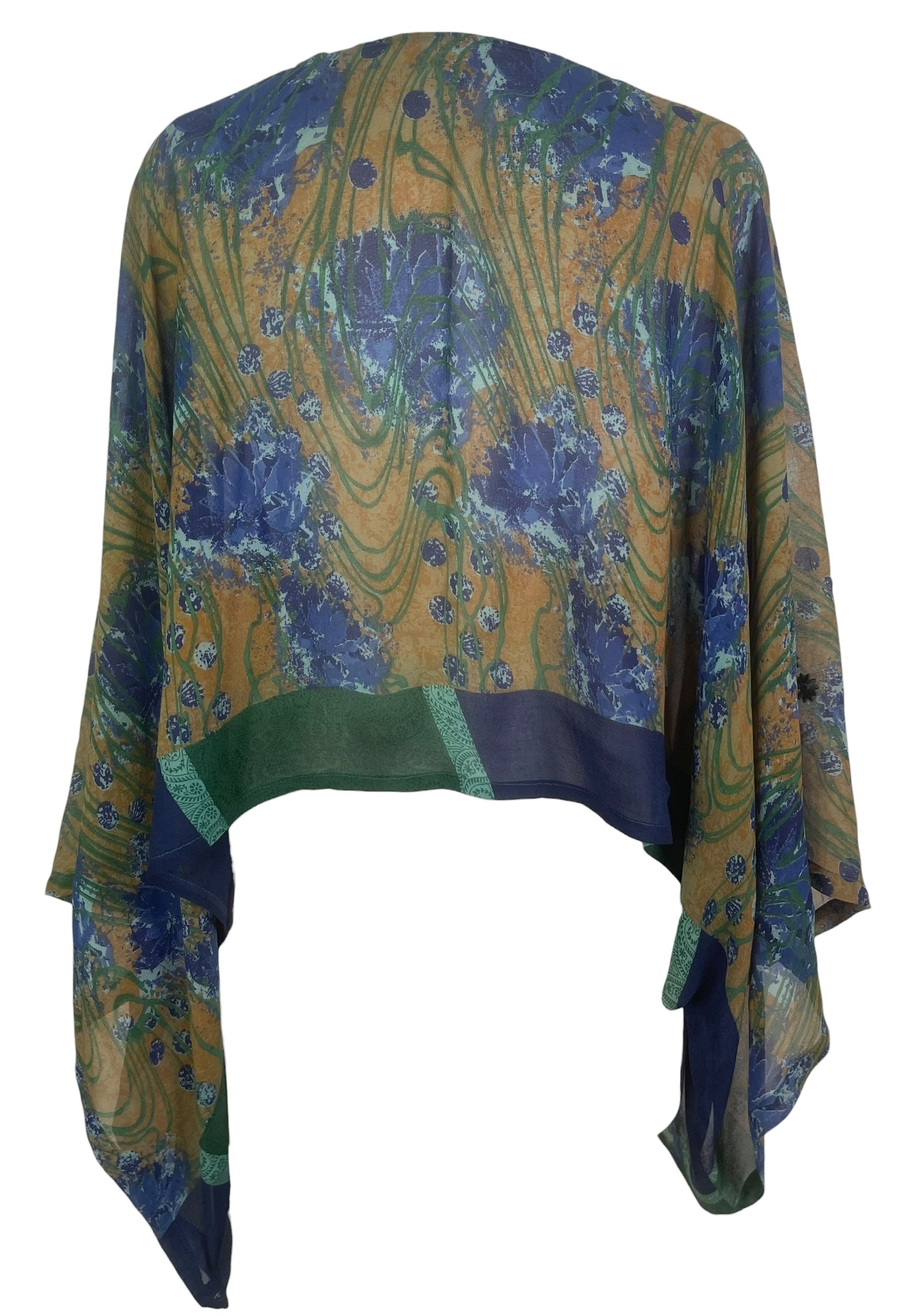 PREVIEW PRG8526 Sheer  Wabi Sabi Pure Silk Kimono-Sleeved Top