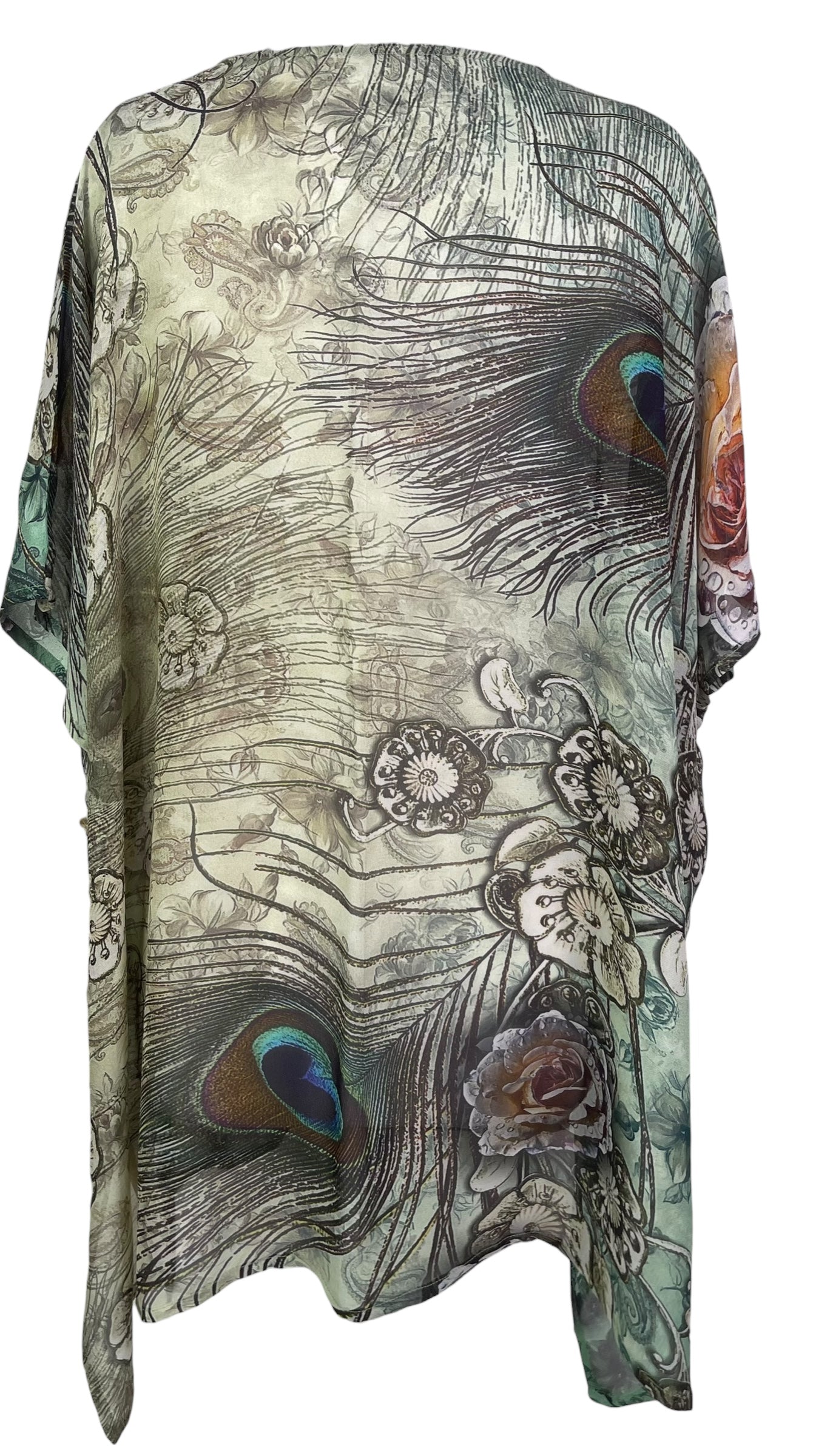 PREVIEW PRG8587 Sheer Avatar Pure Silk Short Kaftan Tunic with Slits