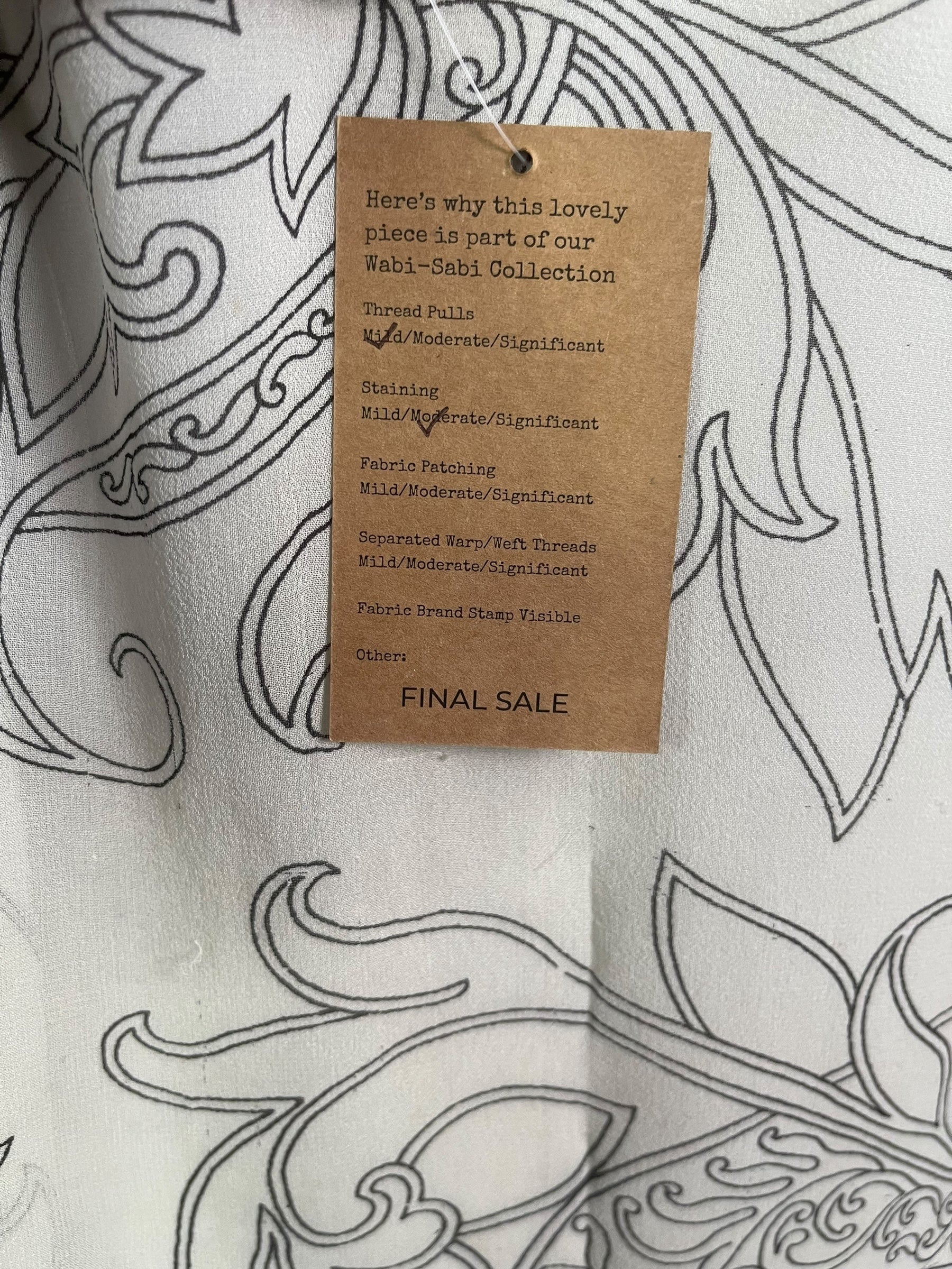 PRG8478 Sheer Wabi Sabi Pure Silk Long Tunic with Side Ties