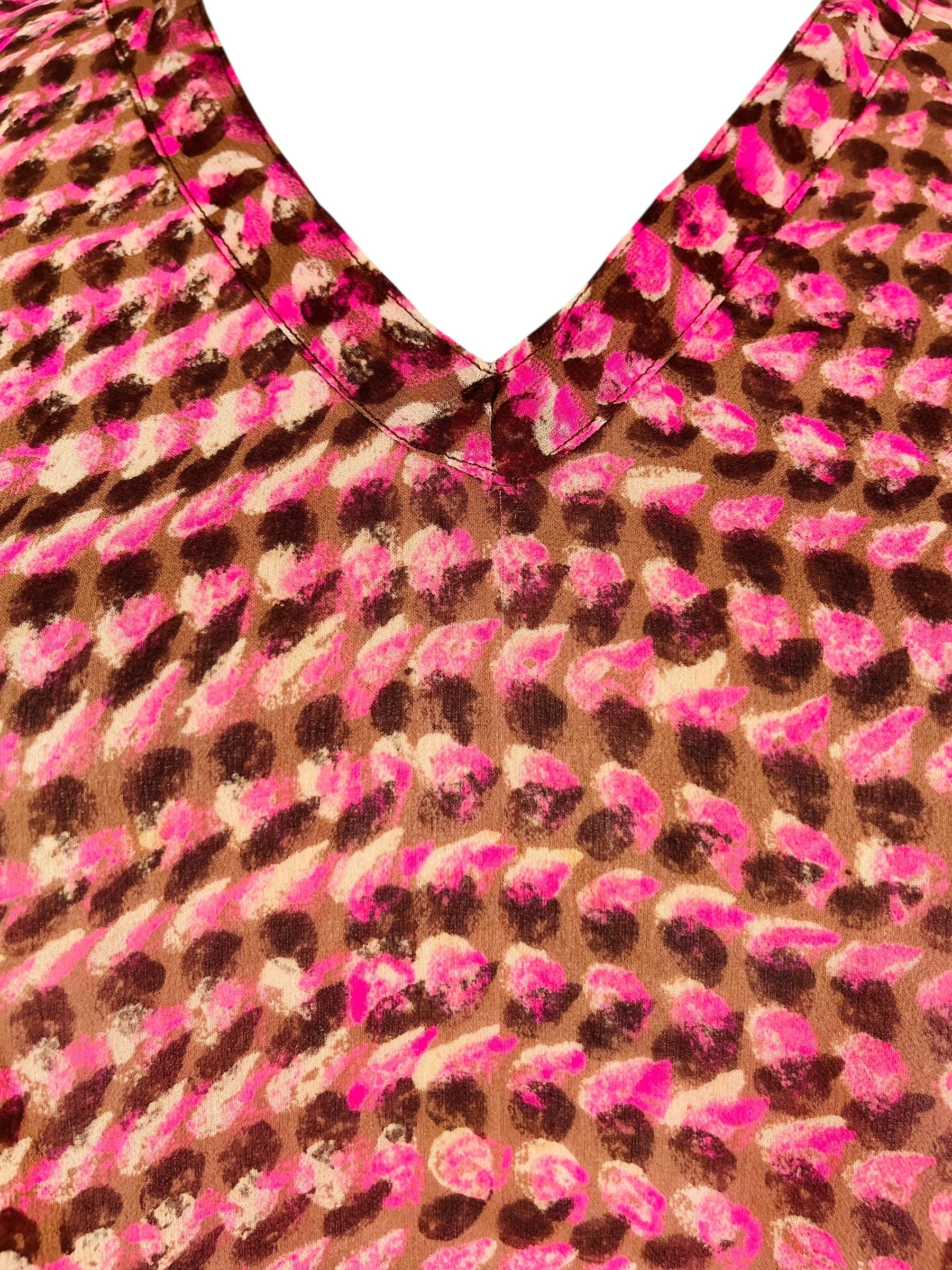 PRG7484 Sheer Avatar Pure Silk Midi Length Kaftan