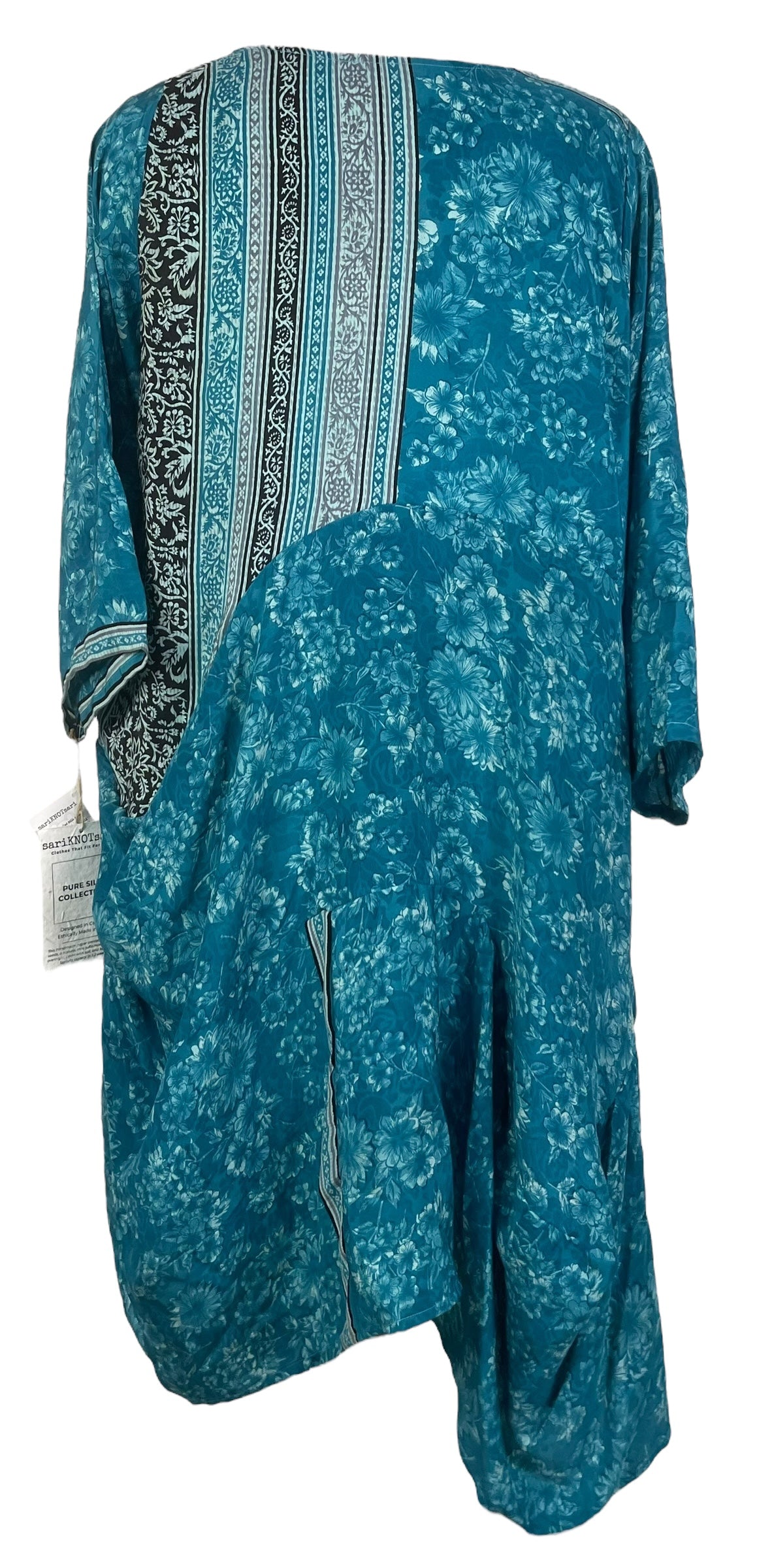 PRC7890 Avatar Pure Silk Sculptural Long Tunic Dress